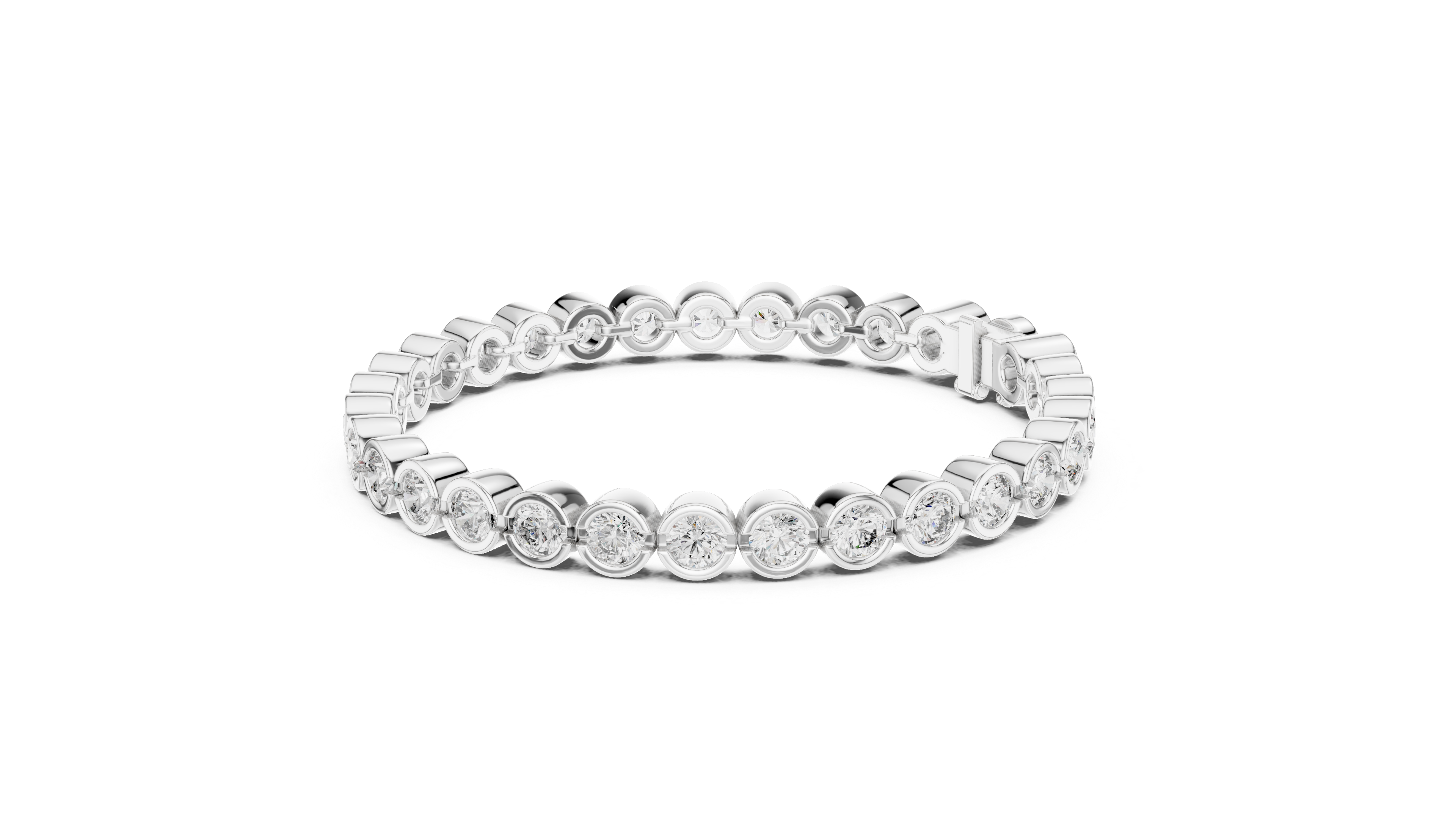 Serena Bezel Round Diamond Bracelet