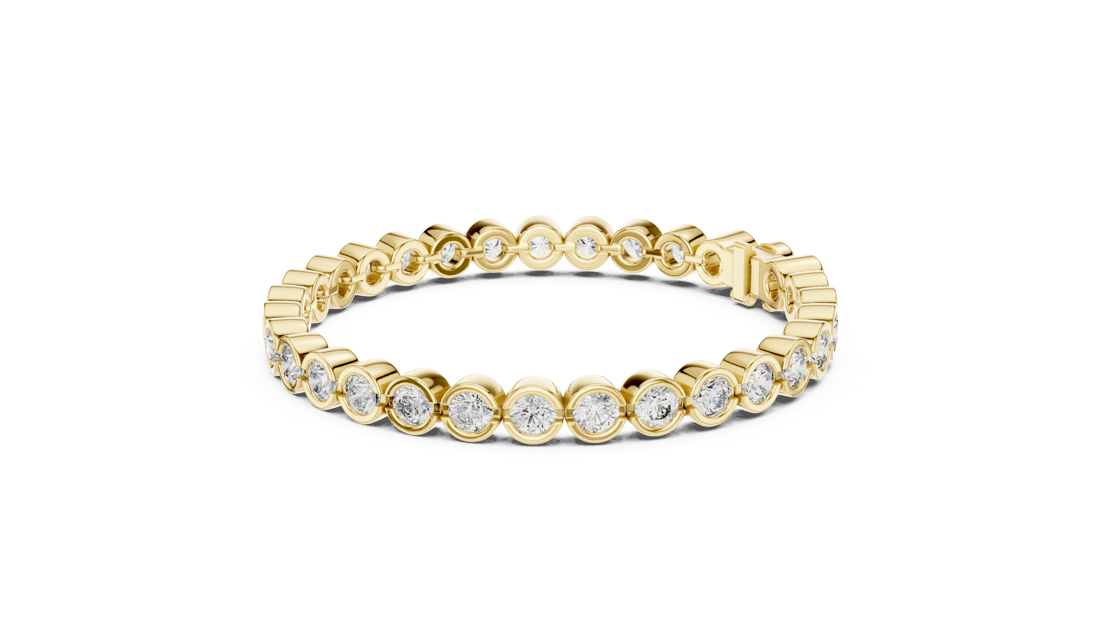 Serena Bezel Round Diamond Bracelet