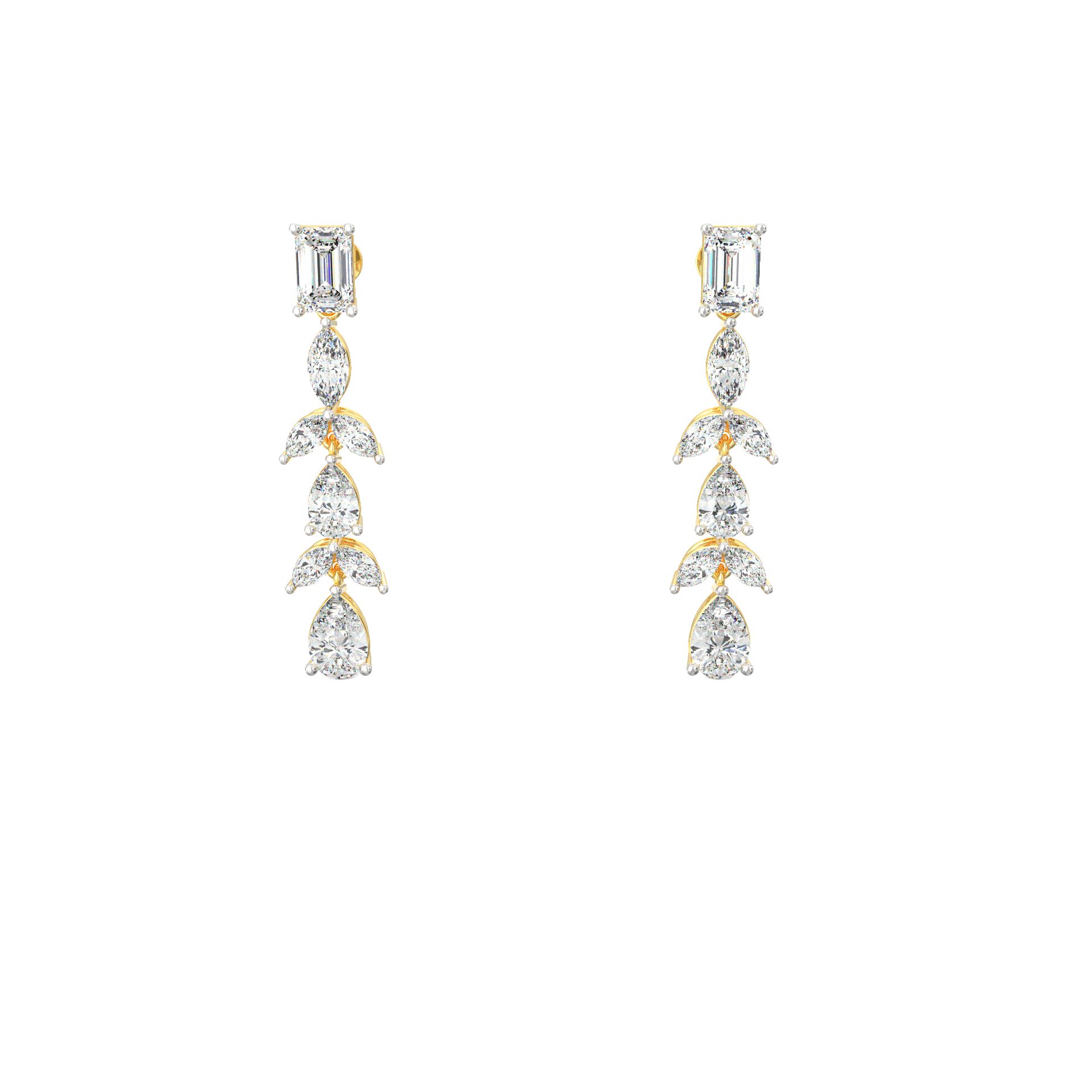 Eirene Cascade Earrings with 4.60 Ct Lab-Grown Diamonds