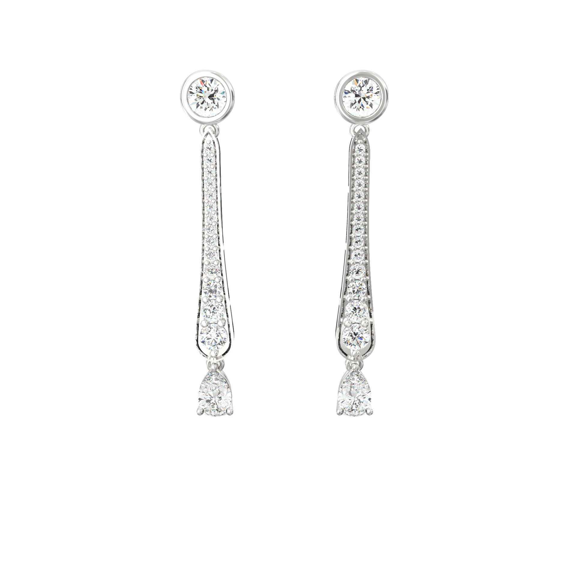 Selene Lab-Grown Diamond Drop Earrings in BIS Hallmarked Gold