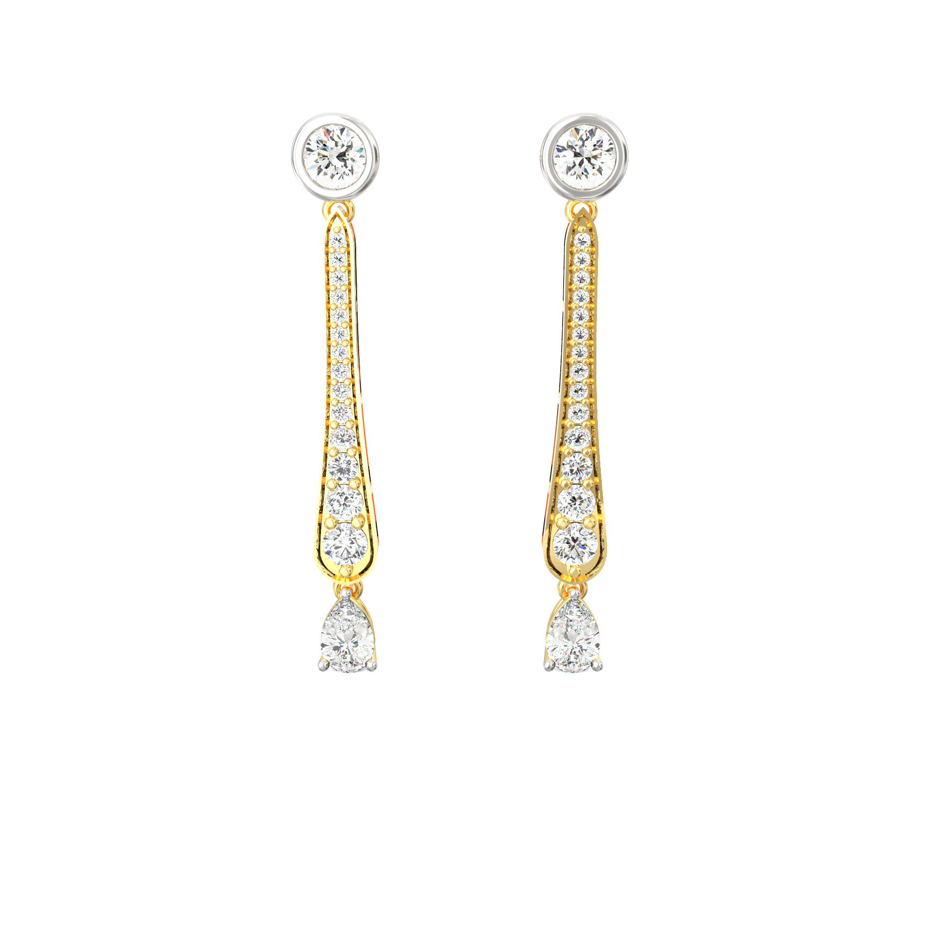 Selene Lab-Grown Diamond Drop Earrings in BIS Hallmarked Gold