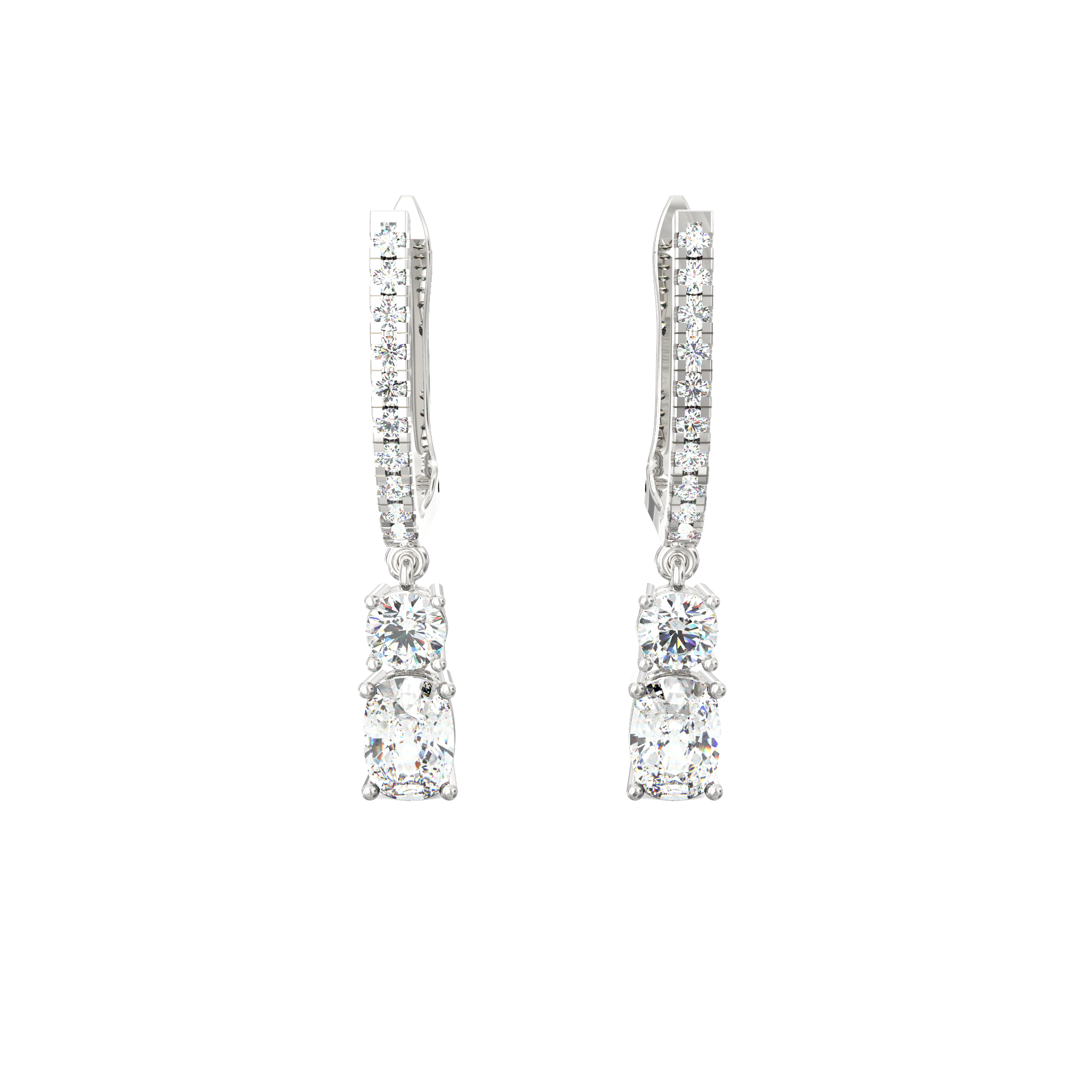 Aurelia Lab-Grown Diamond Hoop Drop Earrings