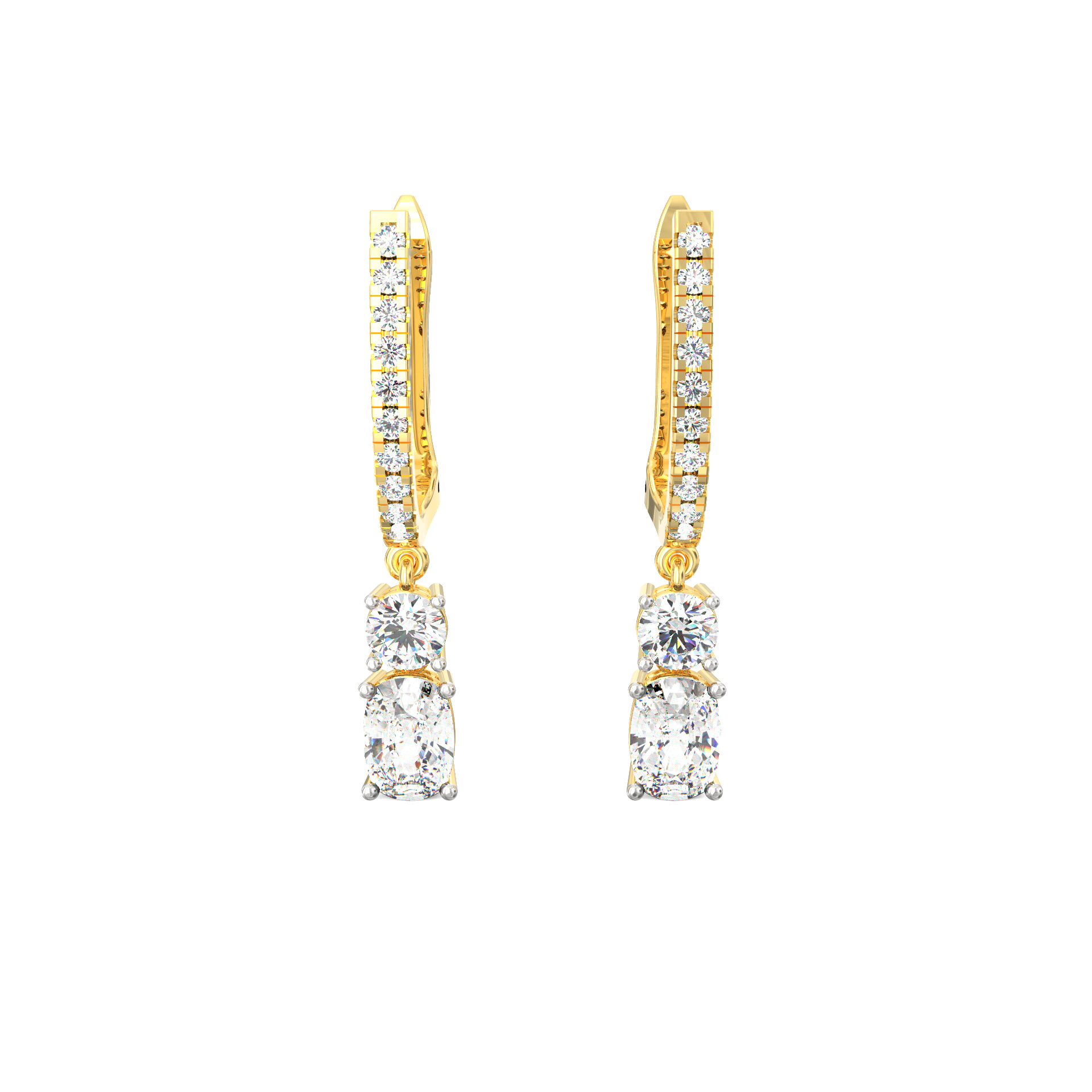 Aurelia Lab-Grown Diamond Hoop Drop Earrings