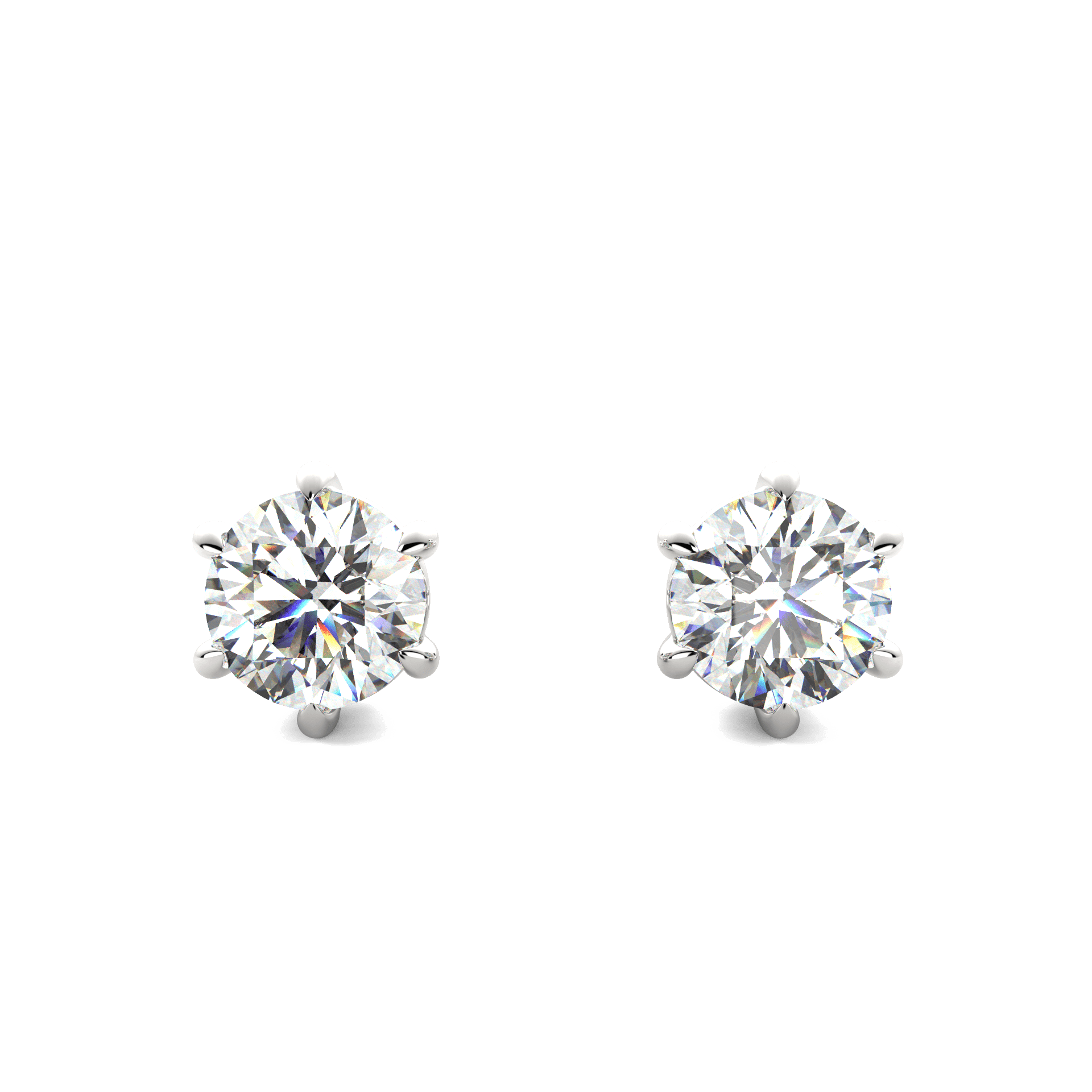 Lab Grown Diamond Solitaire Stud Earrings in 14Kt & 18Kt Gold (2.00 – 8.00 Ct)