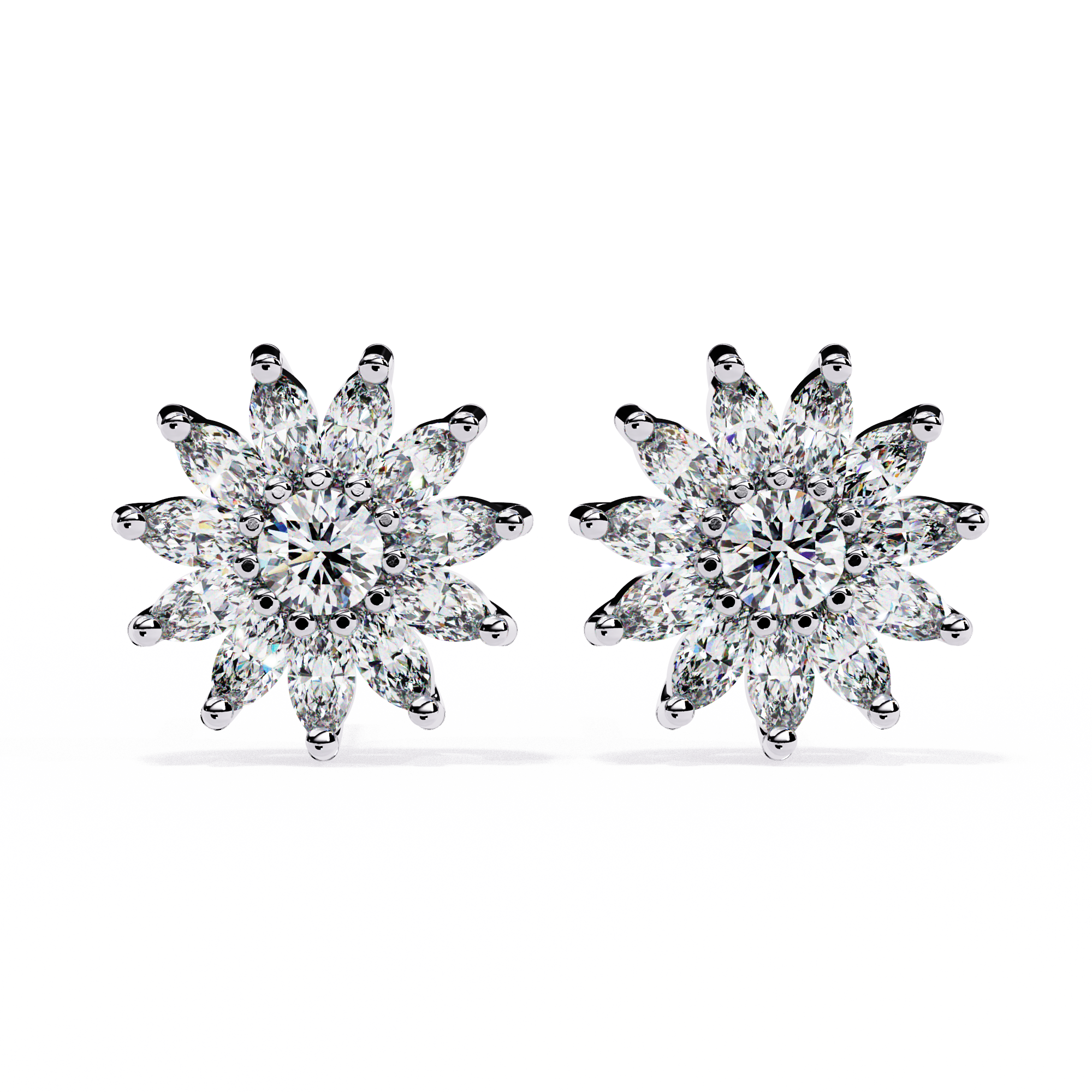 Fiorella Lab-Grown Diamond Floral Stud Earrings