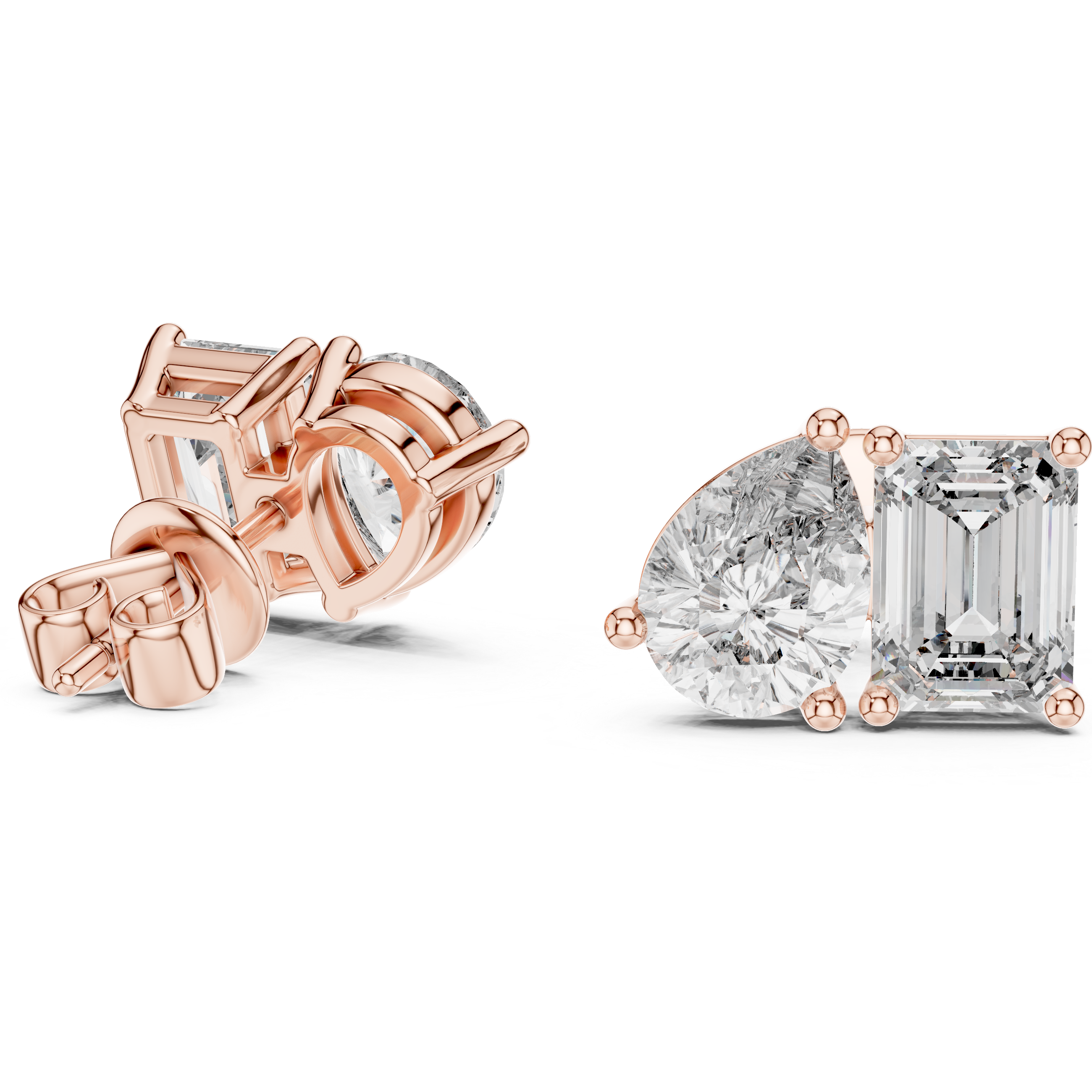 Elyra Dual-Cut Diamond Studs