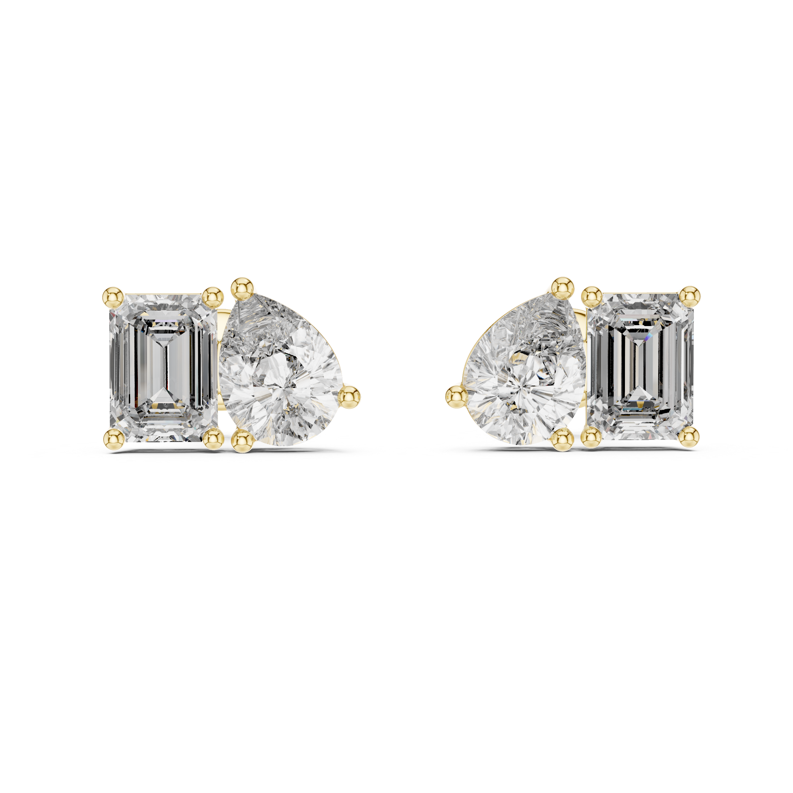 Elyra Dual-Cut Diamond Studs