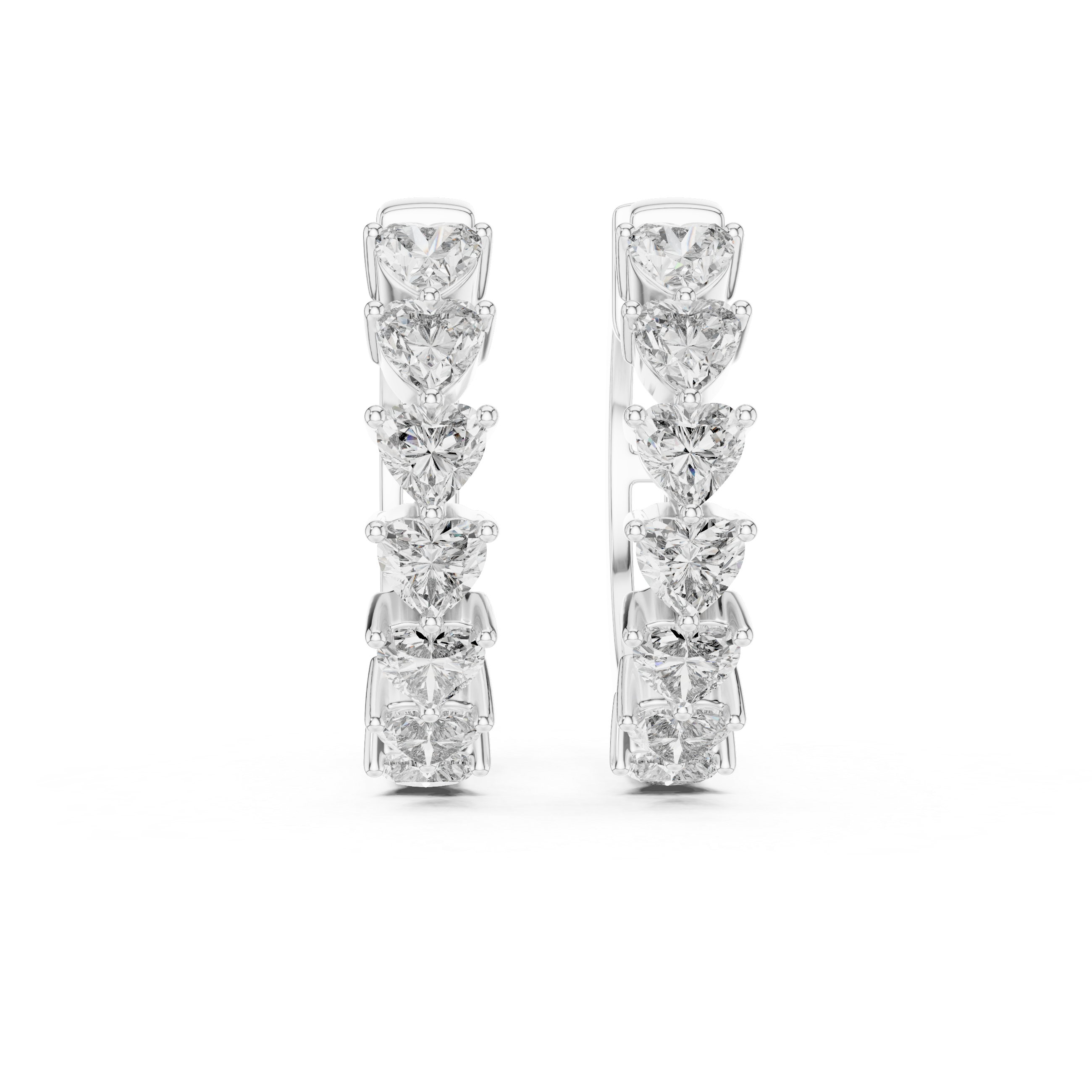 Cordelia Heartline Diamond Hoops