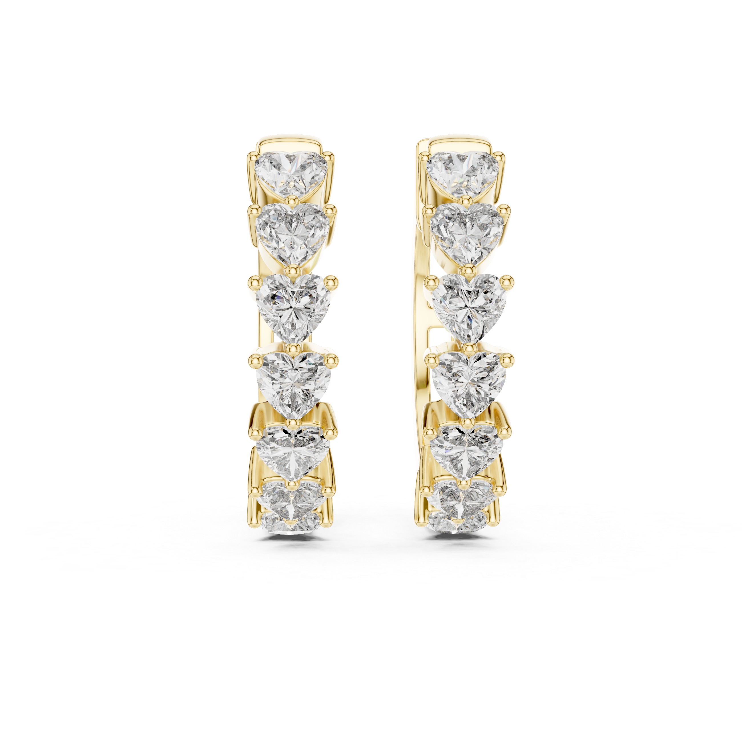 Cordelia Heartline Diamond Hoops