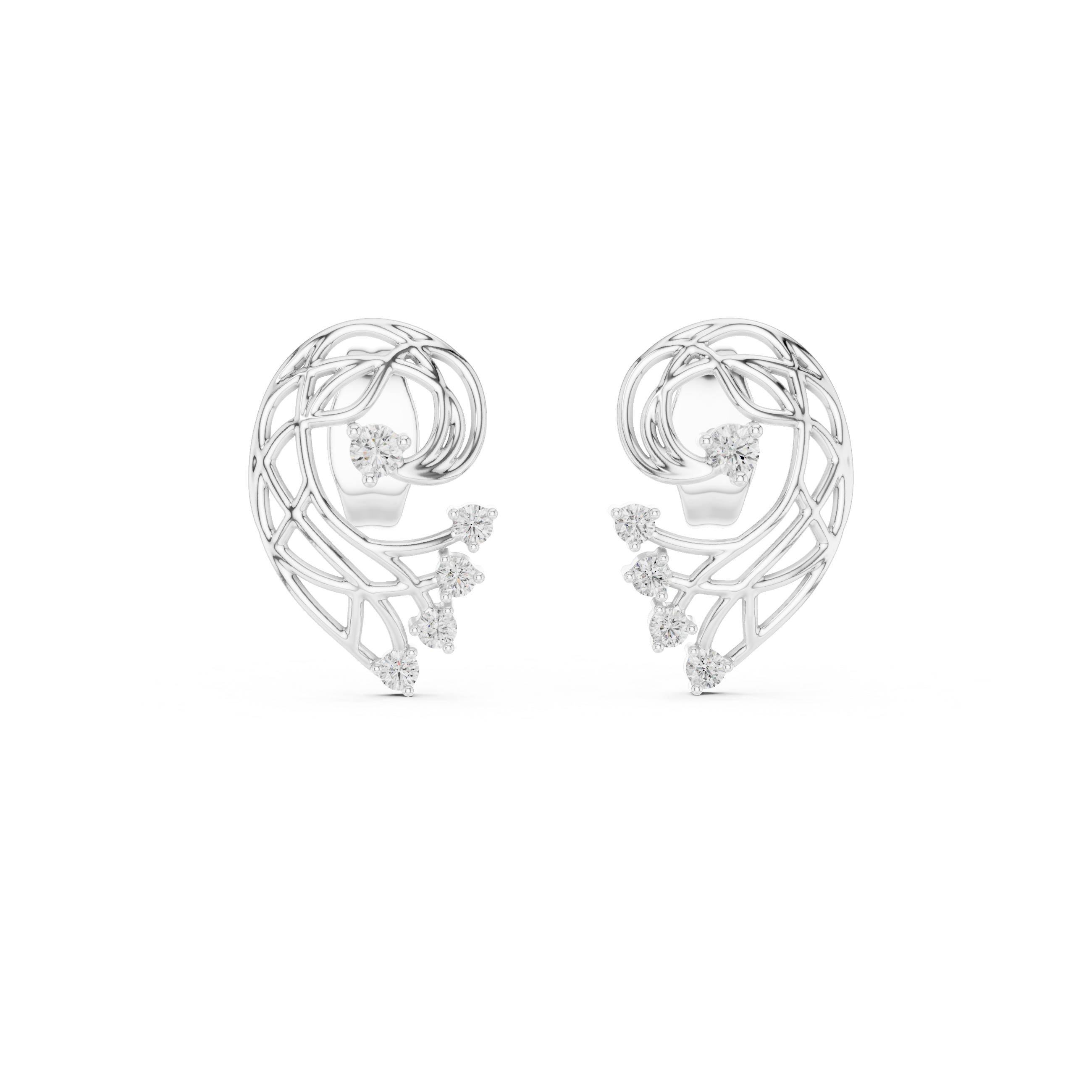 Aurelia Swirl Lab Grown Diamond Stud Earrings