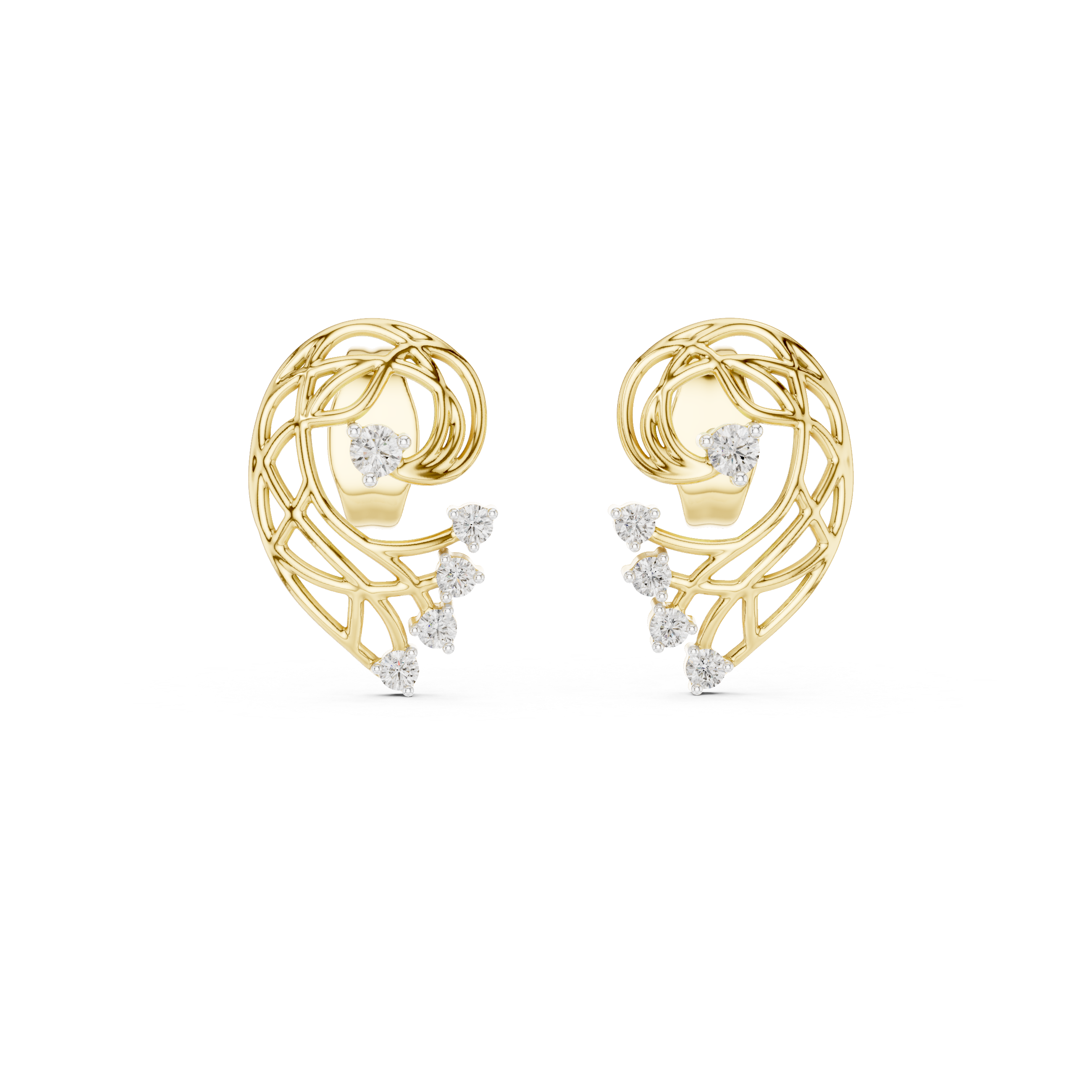 Aurelia Swirl Lab Grown Diamond Stud Earrings