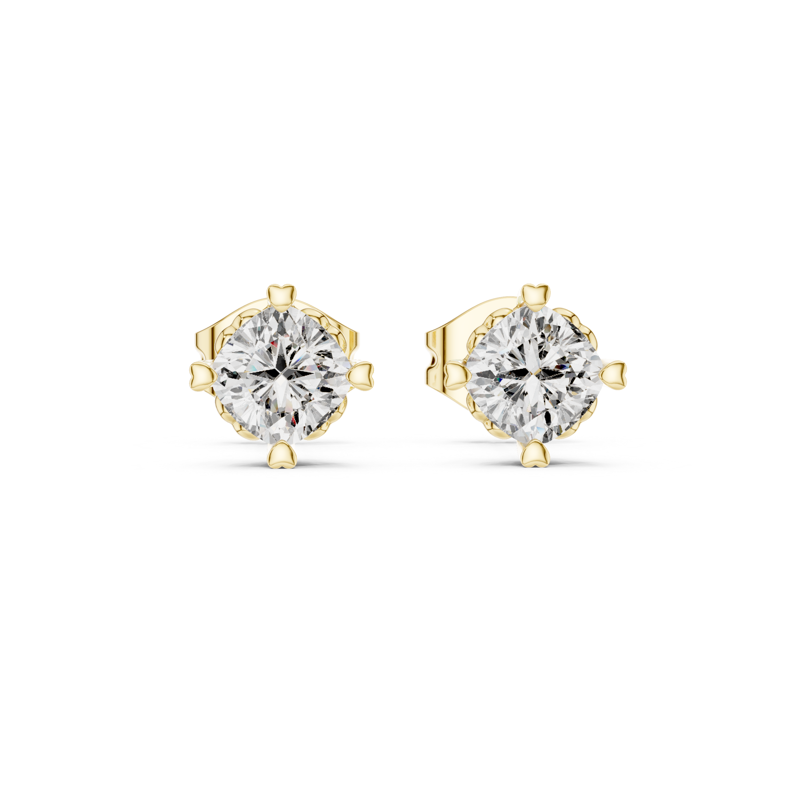 Aurelia Classic Round Lab Grown Diamond Stud Earrings