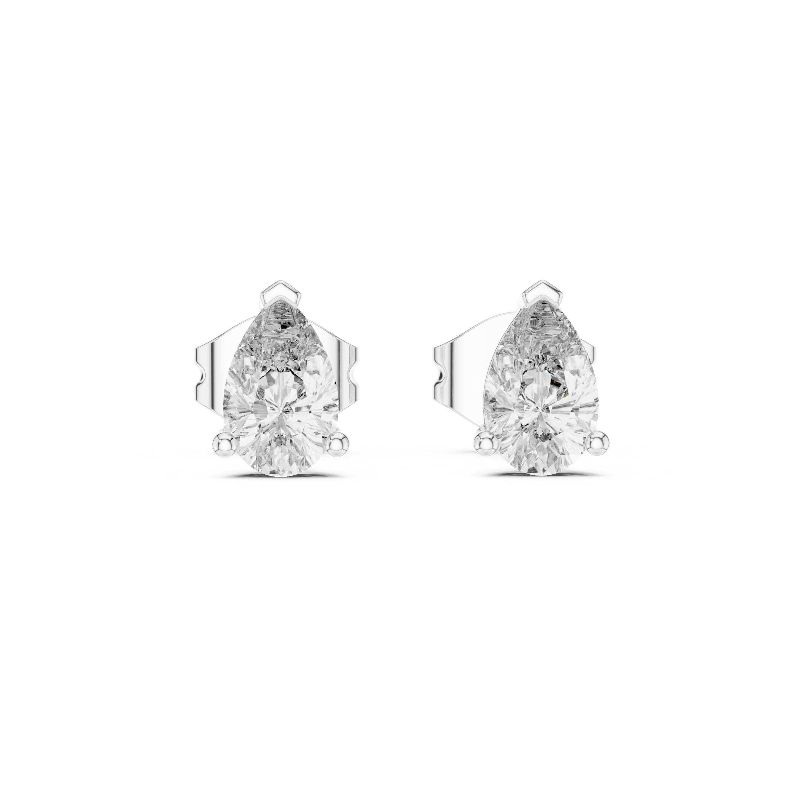 Elara Grace Pear Lab Grown Diamond Stud Earrings