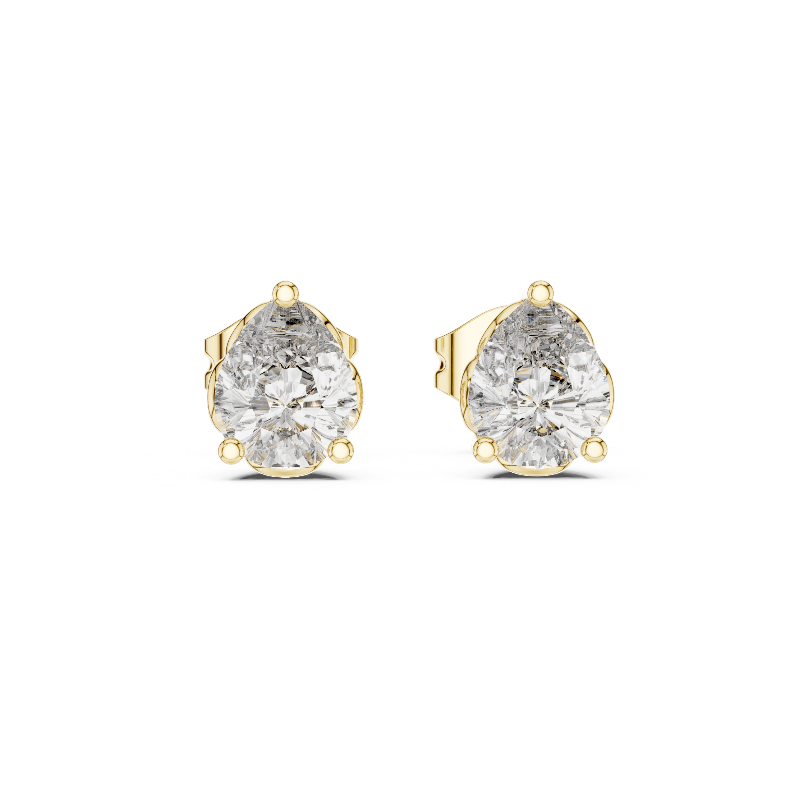 Elara Grace Pear Lab Grown Diamond Stud Earrings