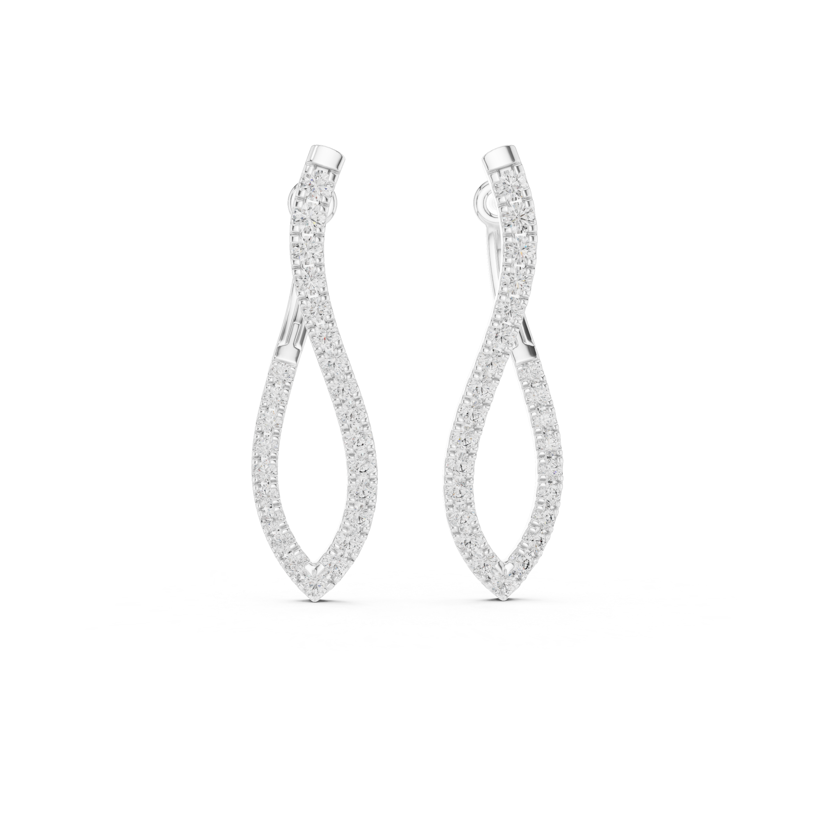 Aveline Contour Diamond Drop Earrings