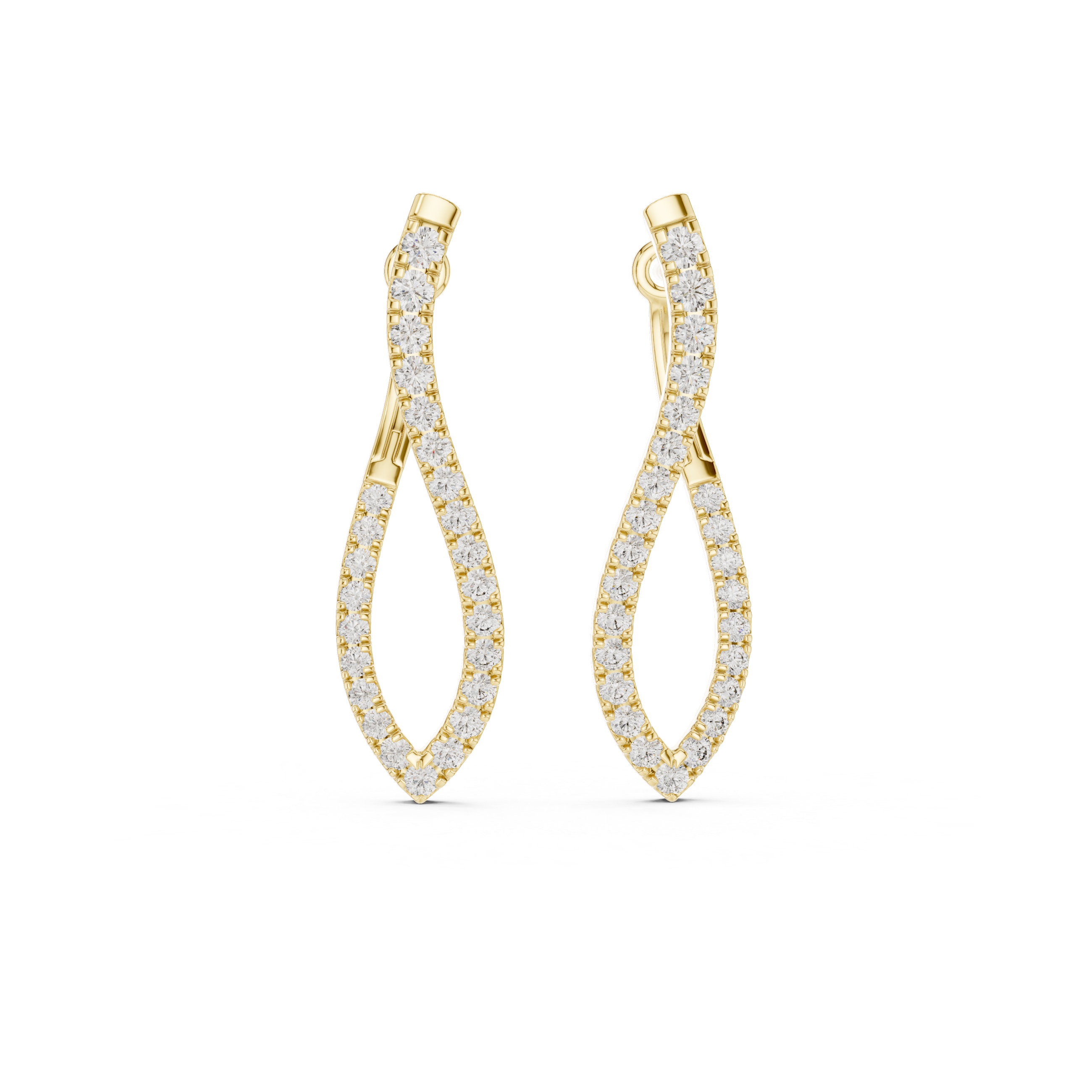 Aveline Contour Diamond Drop Earrings