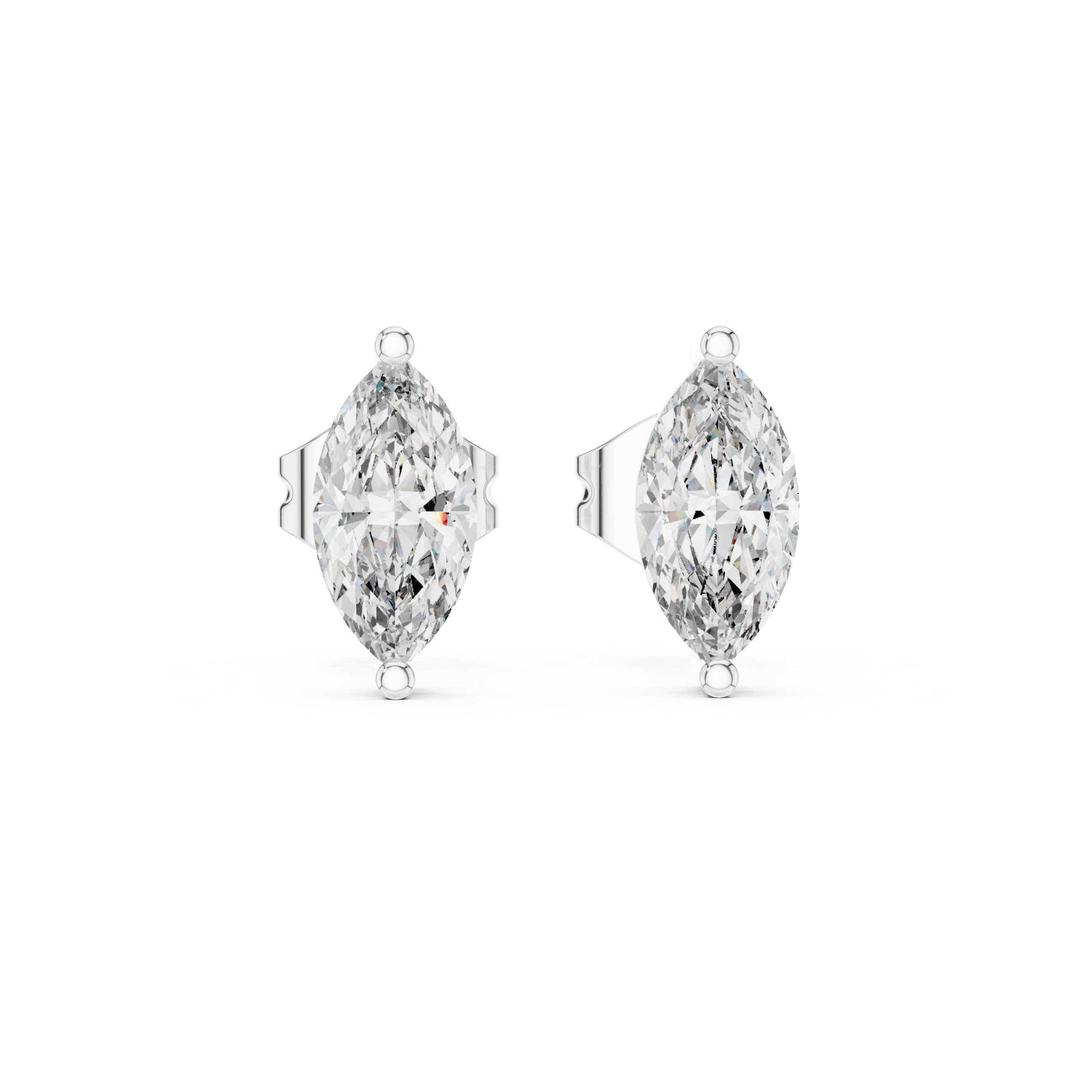 Marcelline Marquise Diamond Stud Earrings