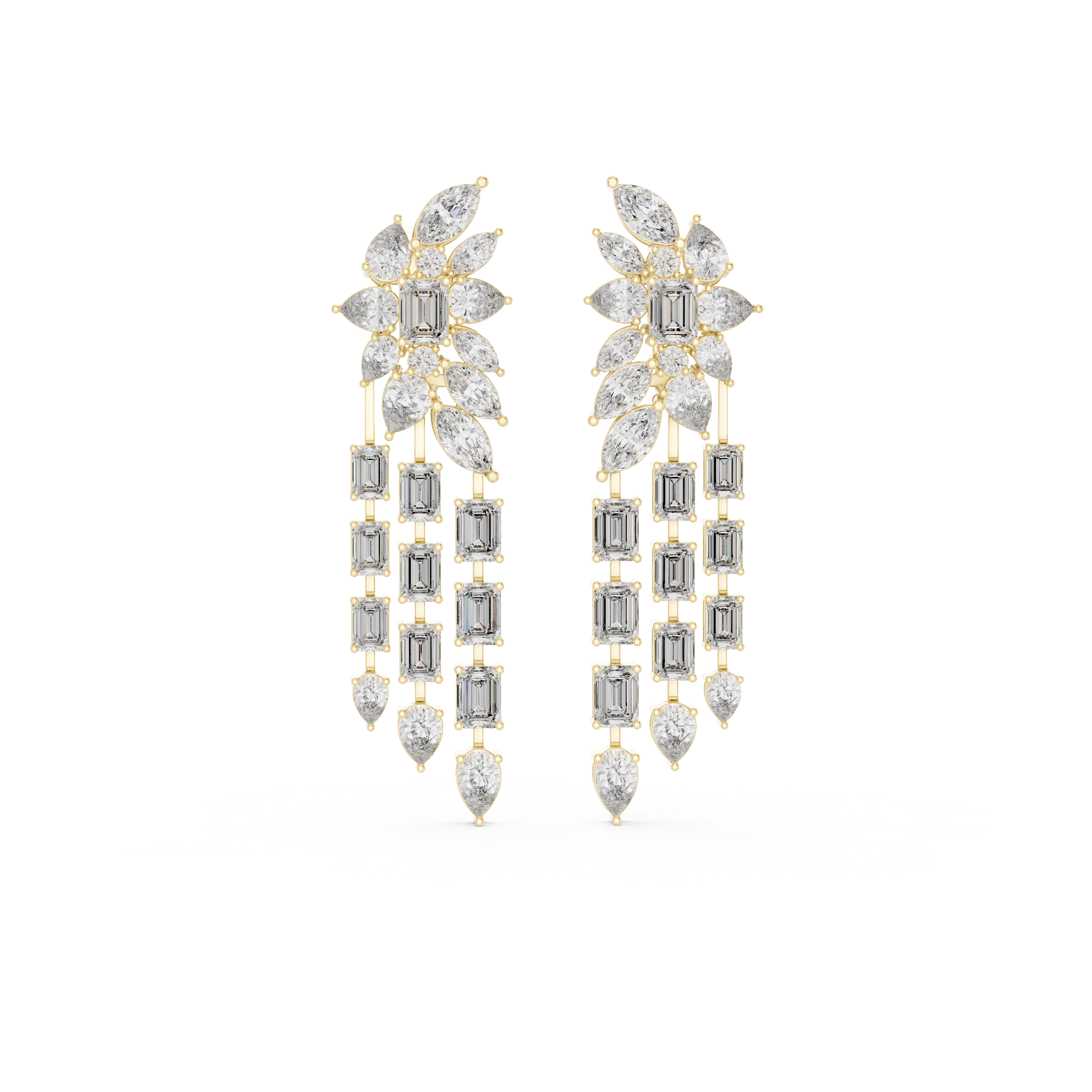 Rosalind Cascade Diamond Chandelier Earrings