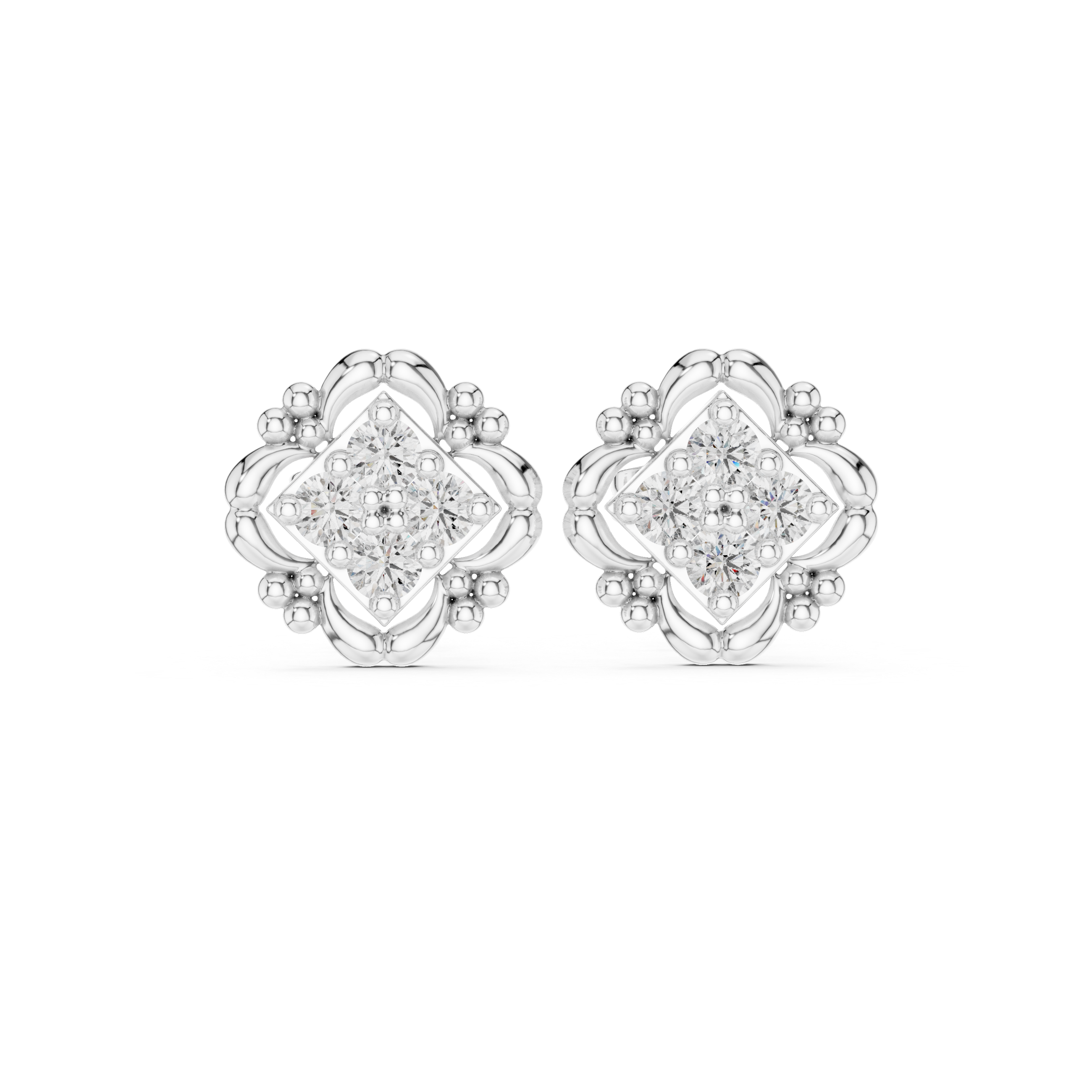 Aurelia Crest Lab Grown Diamond Stud Earrings