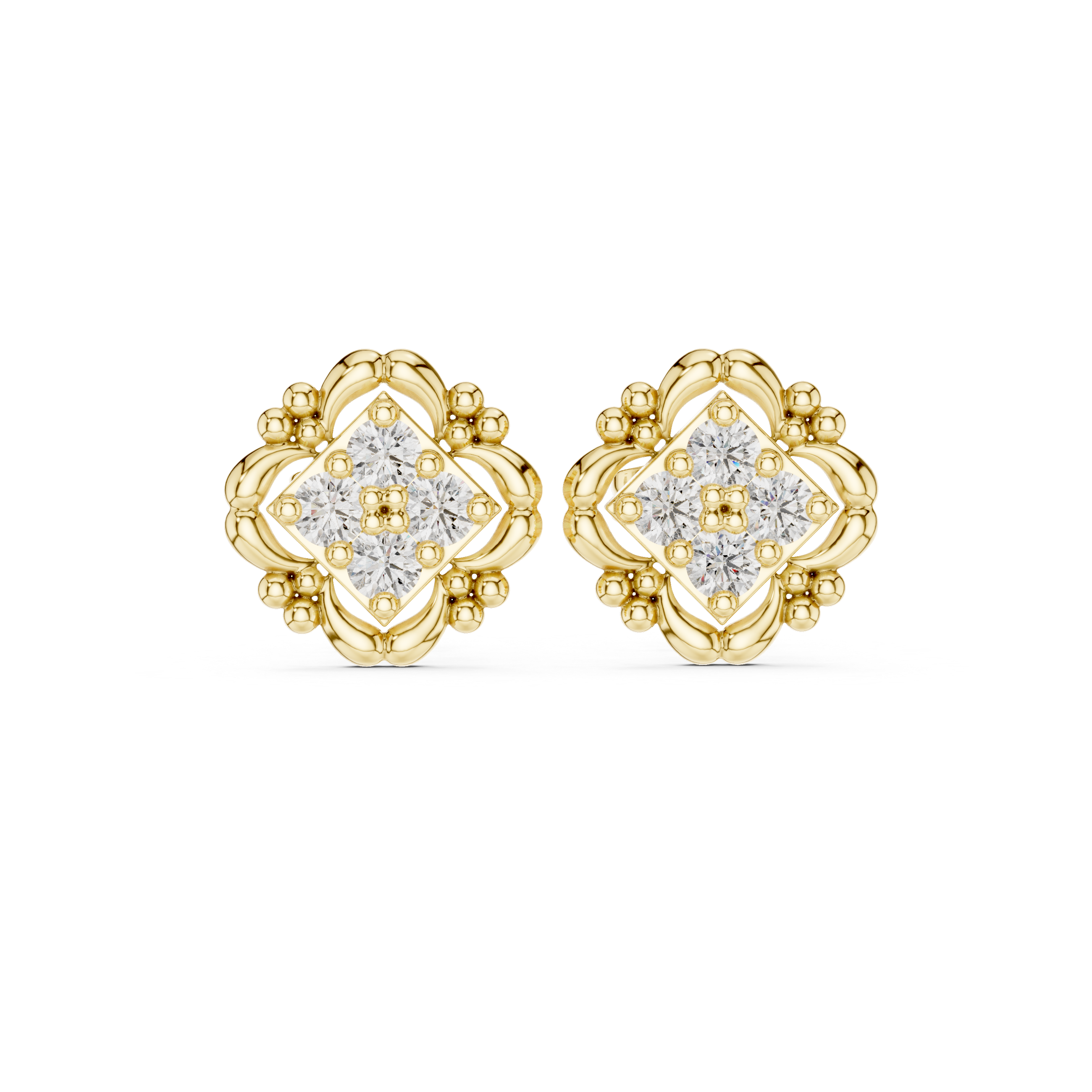 Aurelia Crest Lab Grown Diamond Stud Earrings
