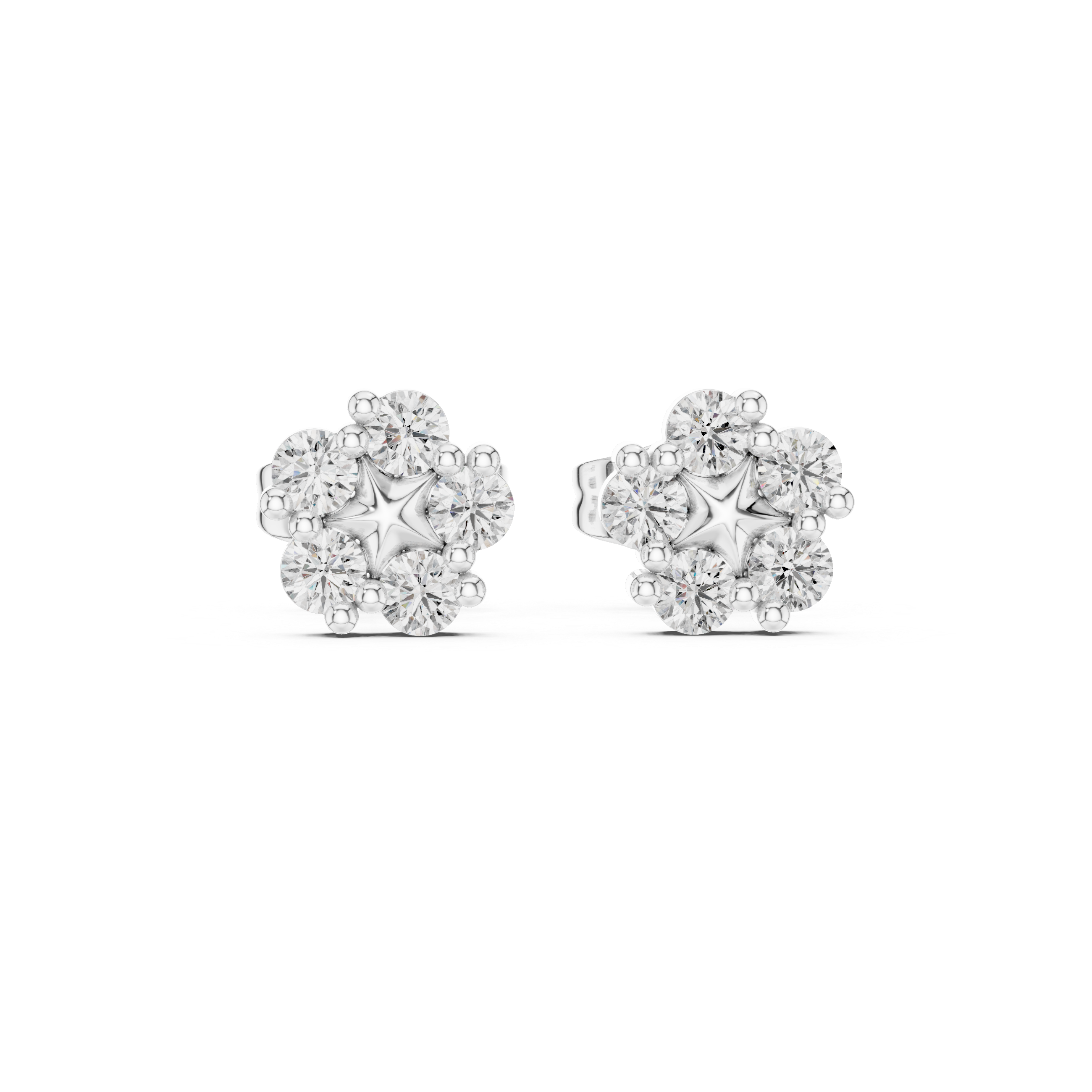 Stella Bloom Lab Grown Diamond Stud Earrings