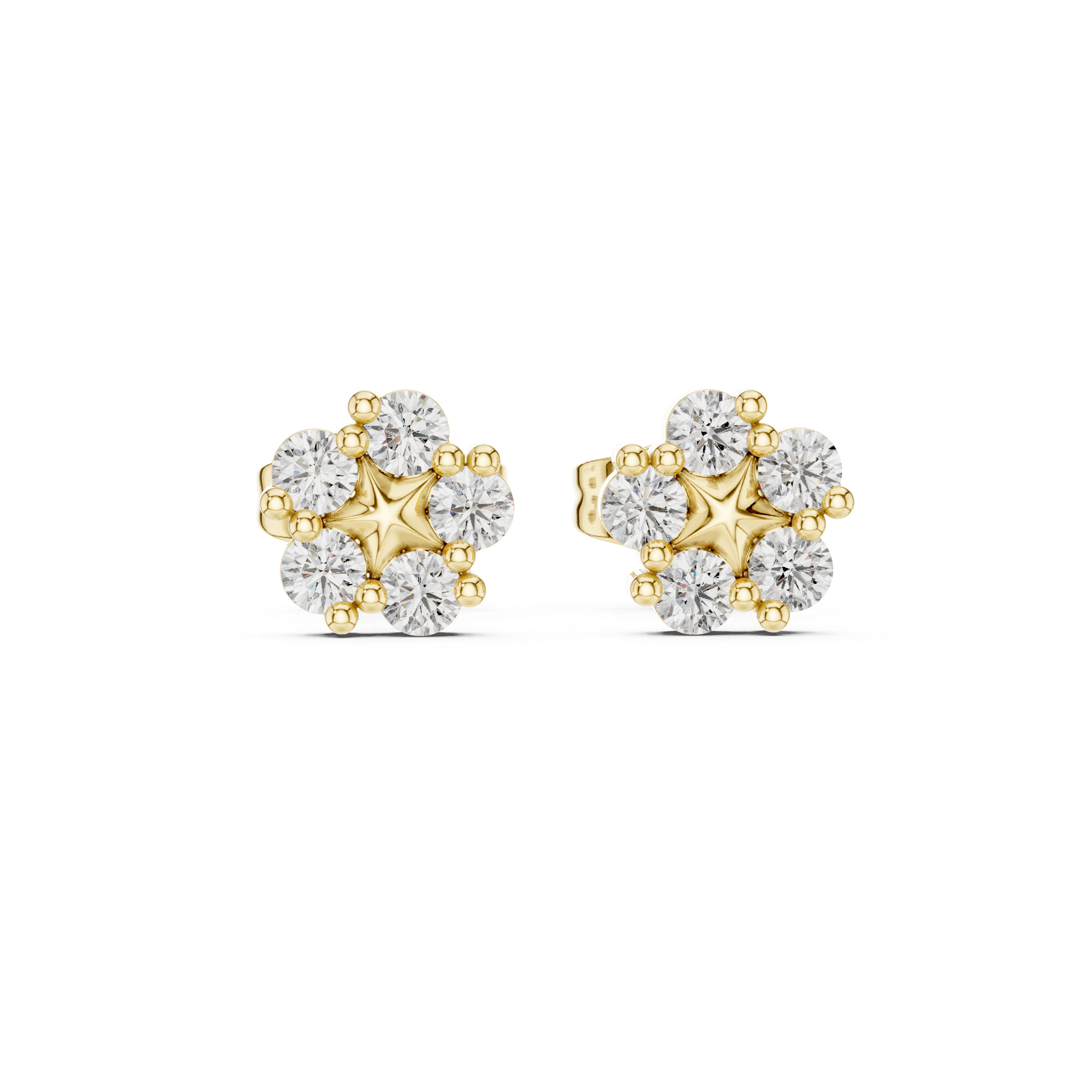 Stella Bloom Lab Grown Diamond Stud Earrings