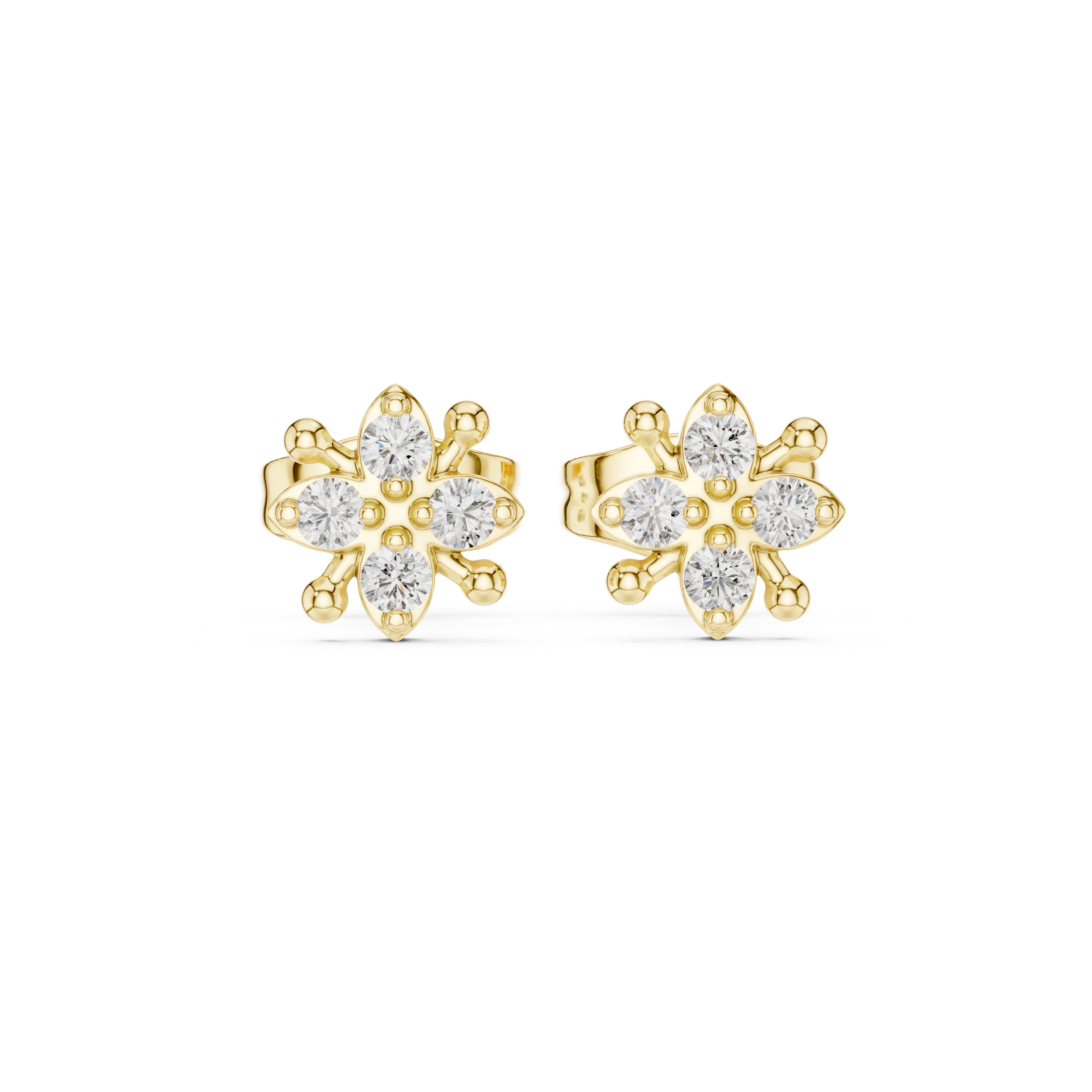 Celestia Petal Lab Grown Diamond Stud Earrings