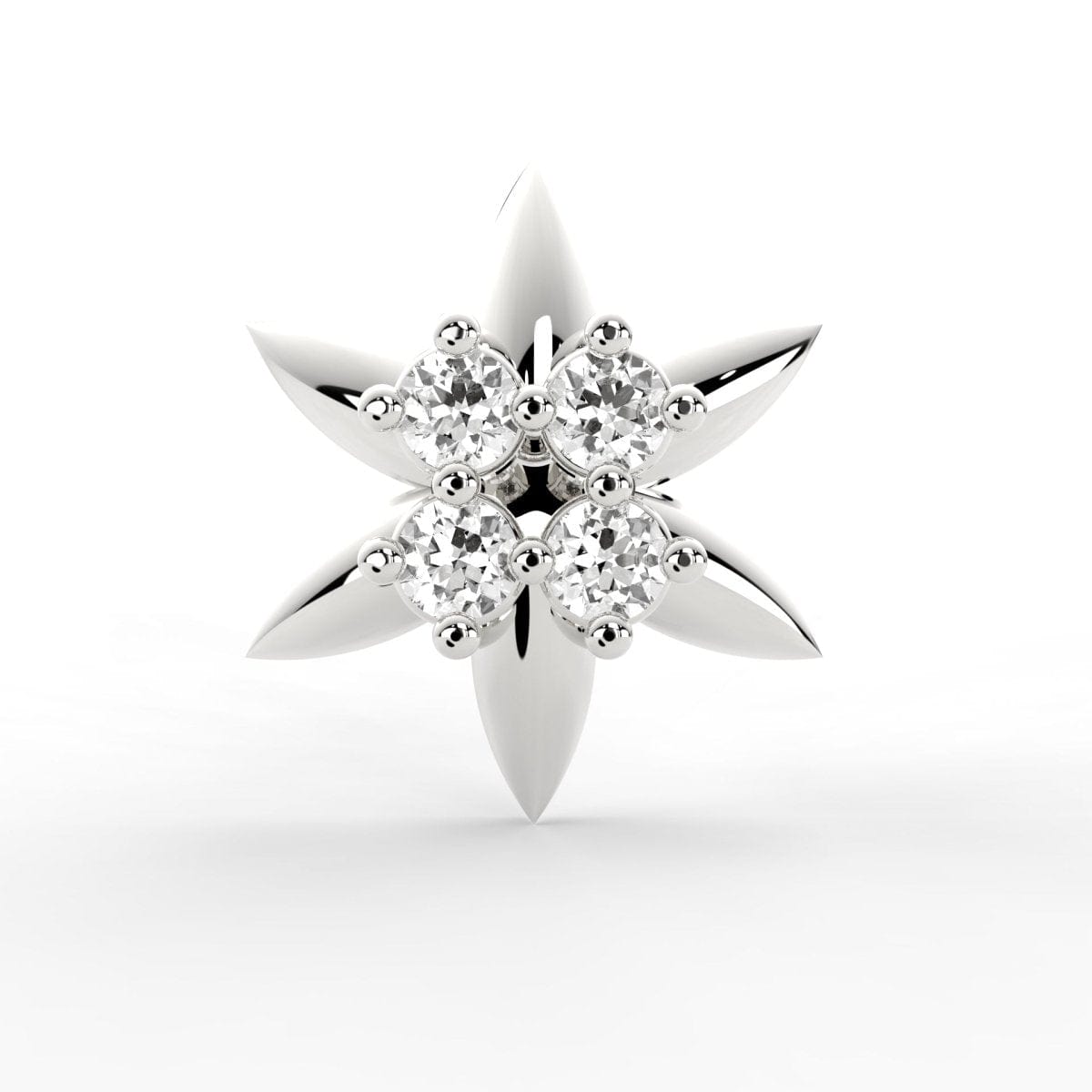 Lab Grown Diamond Nose Pin – Stellar Radiance Star Design in BIS Hallmarked Gold