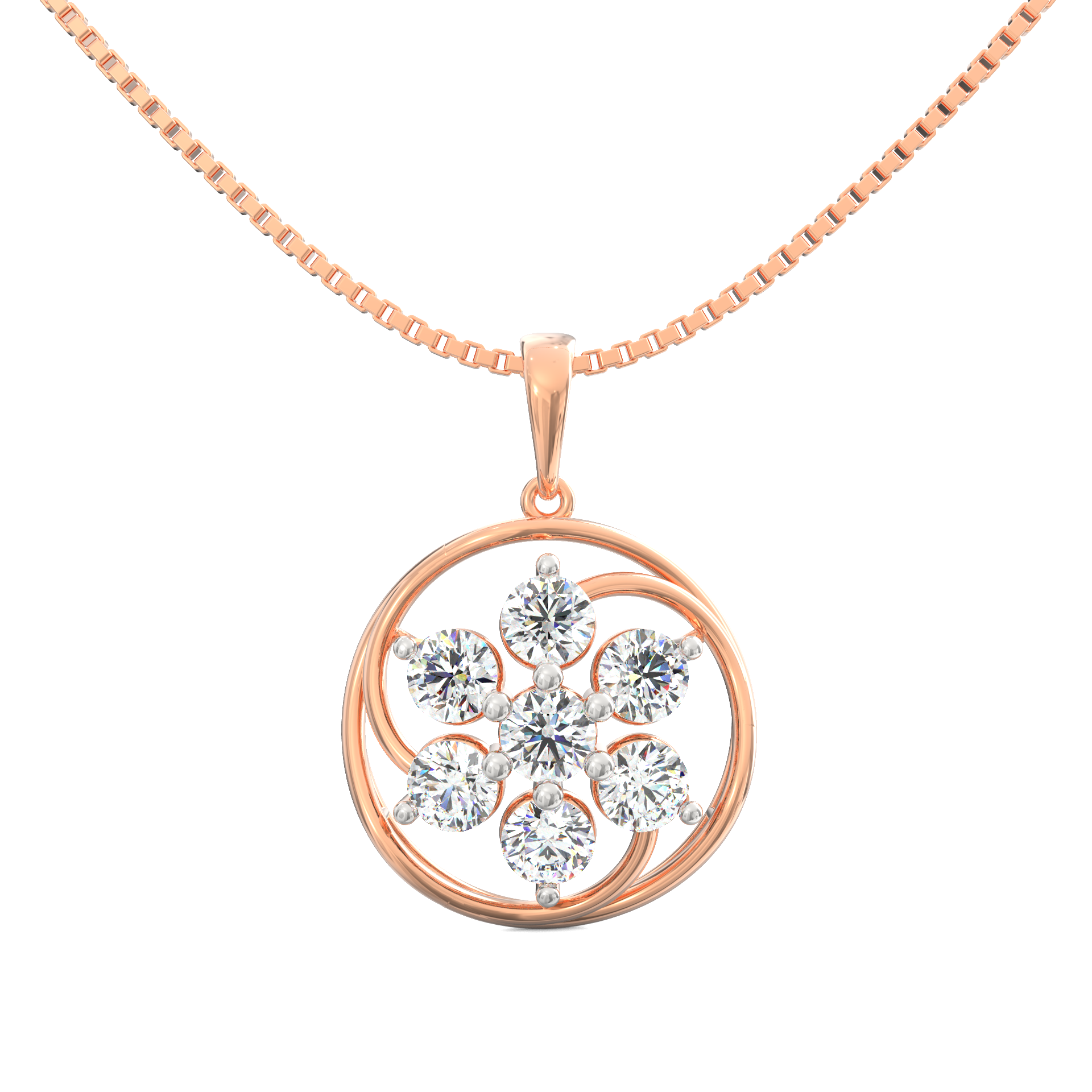 Flora Lab-Grown Diamond Cluster Pendant