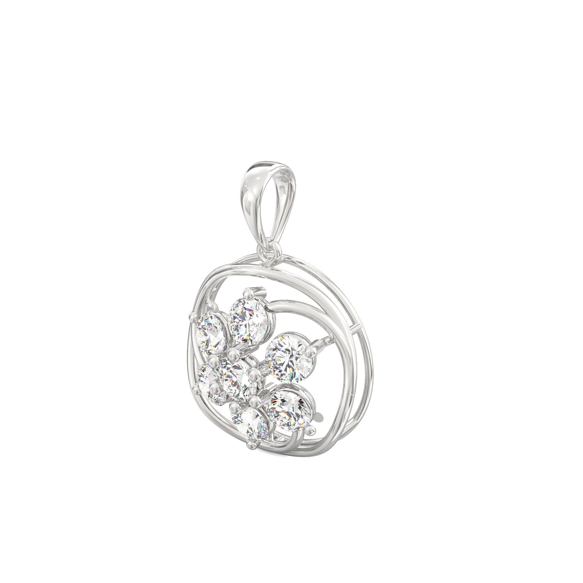 Flora Lab-Grown Diamond Cluster Pendant