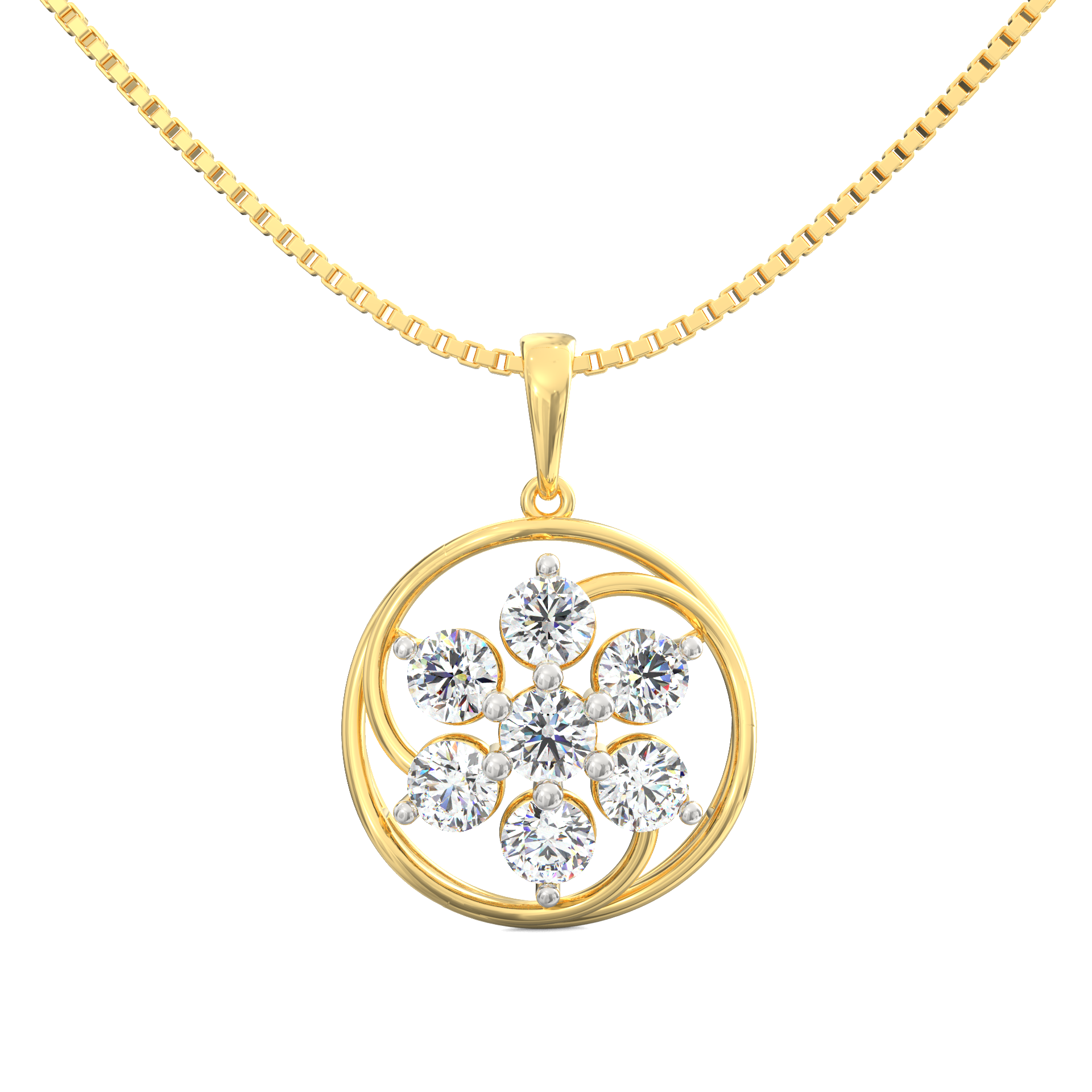 Flora Lab-Grown Diamond Cluster Pendant