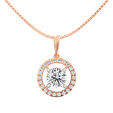 Celeste Lab-Grown Diamond Halo Pendant
