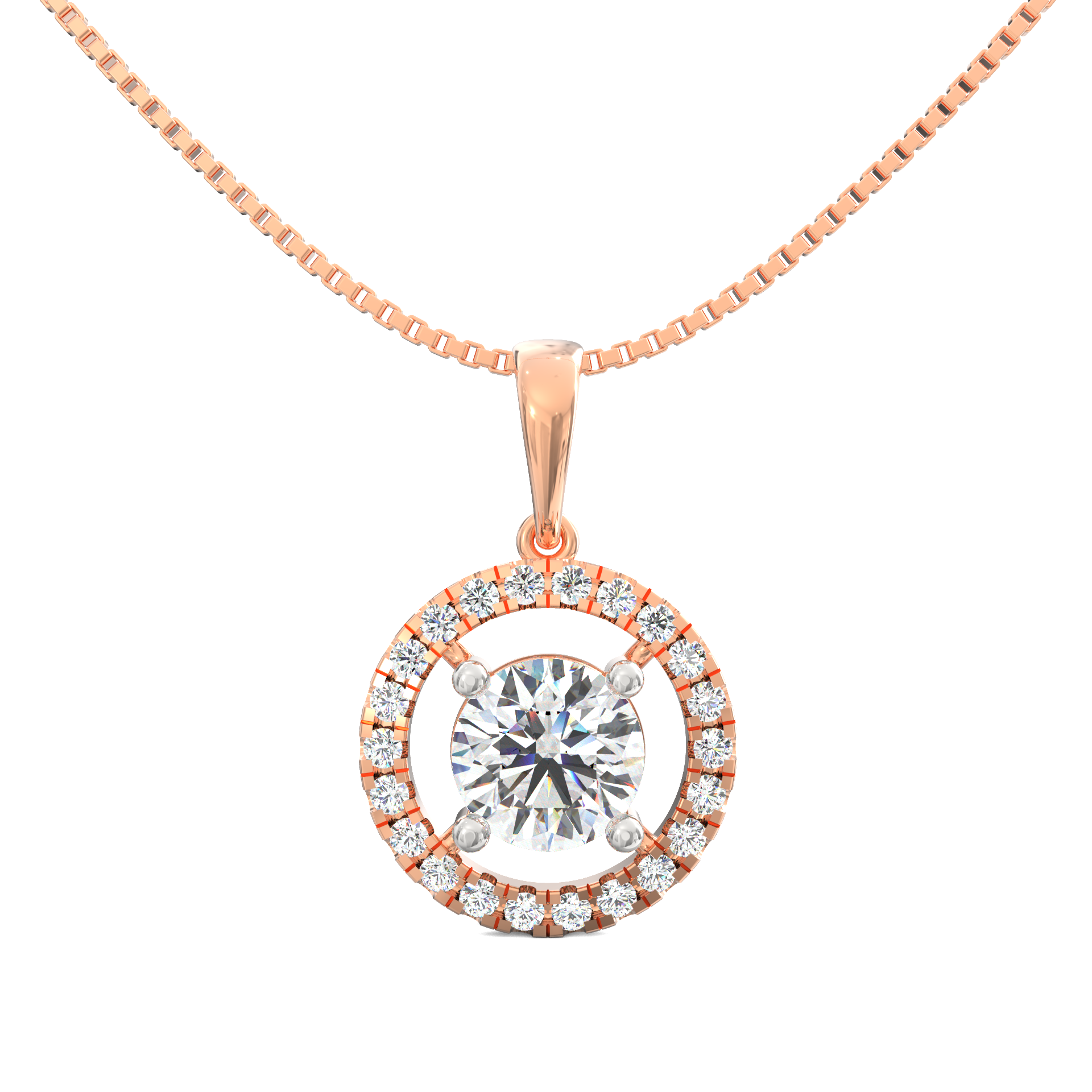 Celeste Lab-Grown Diamond Halo Pendant