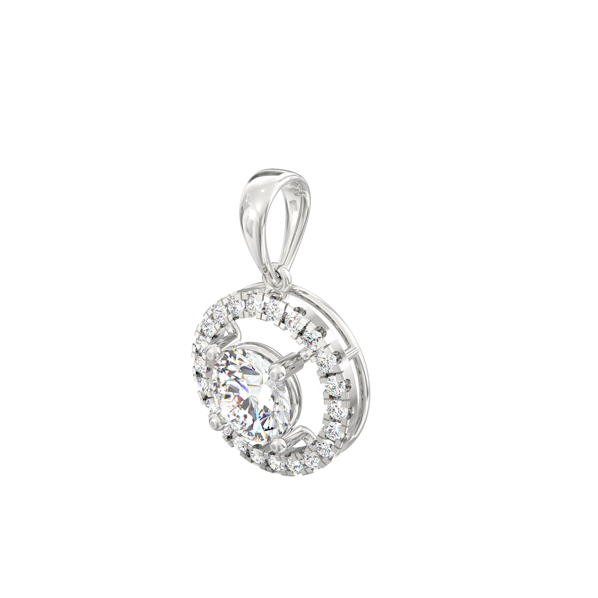 Celeste Lab-Grown Diamond Halo Pendant