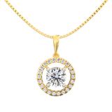 Celeste Lab-Grown Diamond Halo Pendant