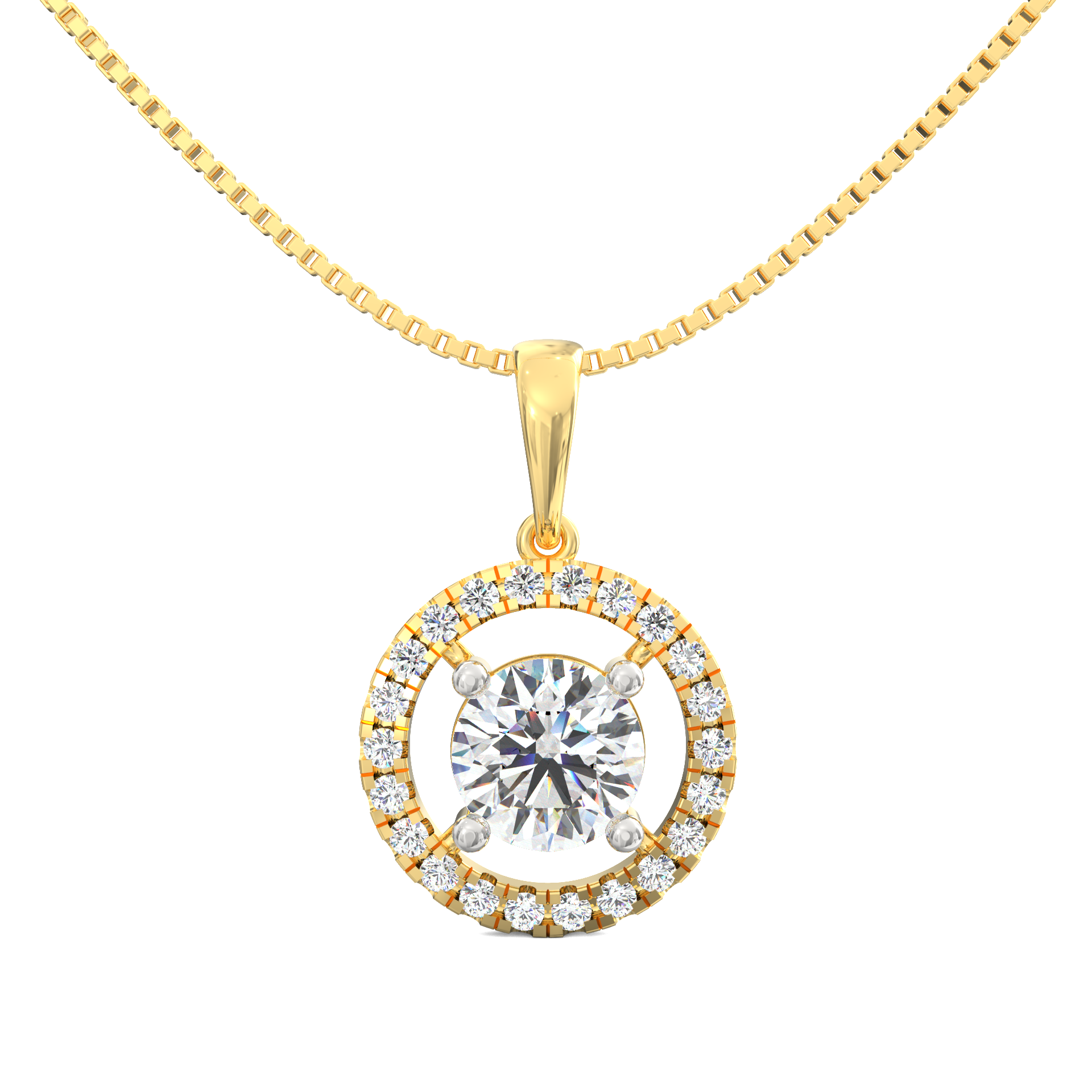 Celeste Lab-Grown Diamond Halo Pendant