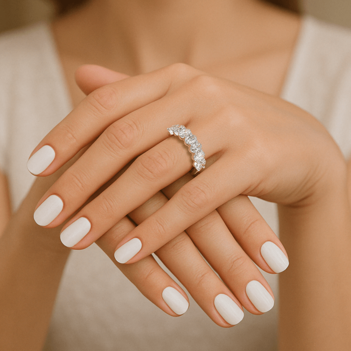 Oria Oval Lab Grown Diamond Ring 2.1 Ct in BIS Gold