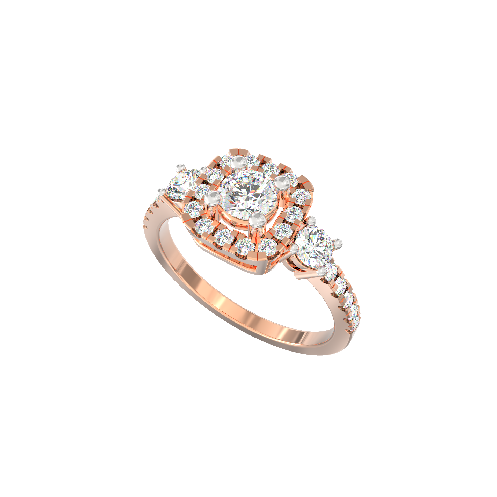 Isolde Lab-Grown Diamond Three-Stone Ring