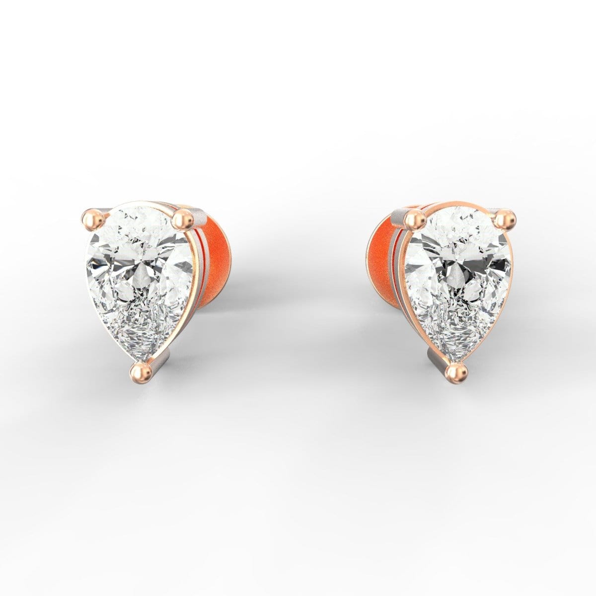 Captivating Elegance Pear Lab Grown Diamond Stud Earrings