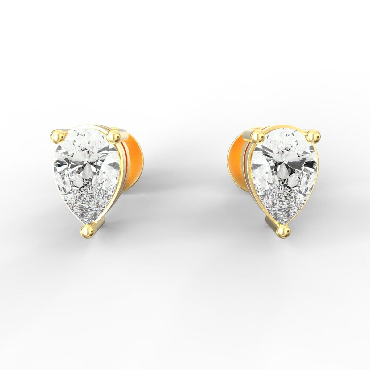 Captivating Elegance Pear Lab Grown Diamond Stud Earrings