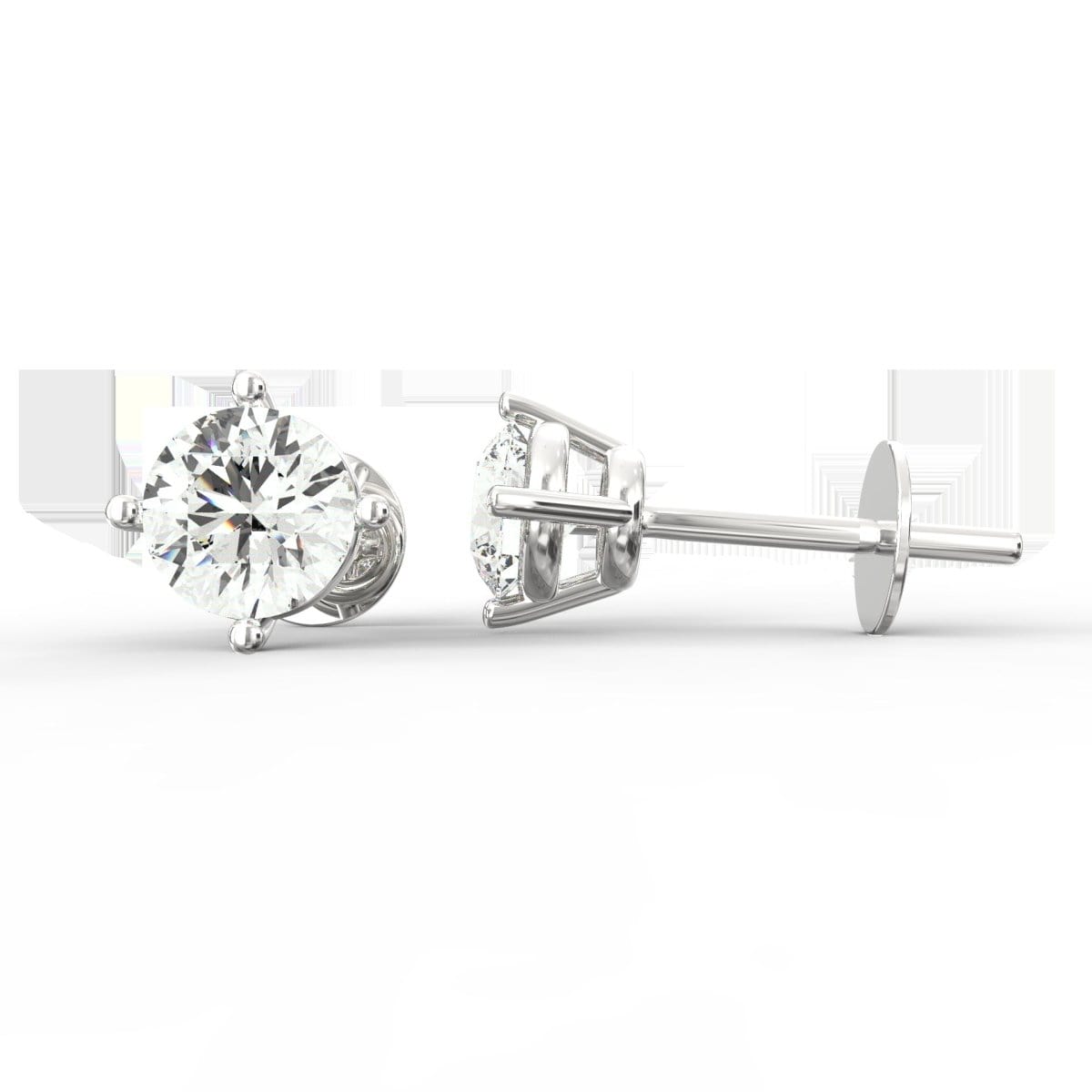 Timeless Brilliance Round Lab Grown Diamond Stud Earrings