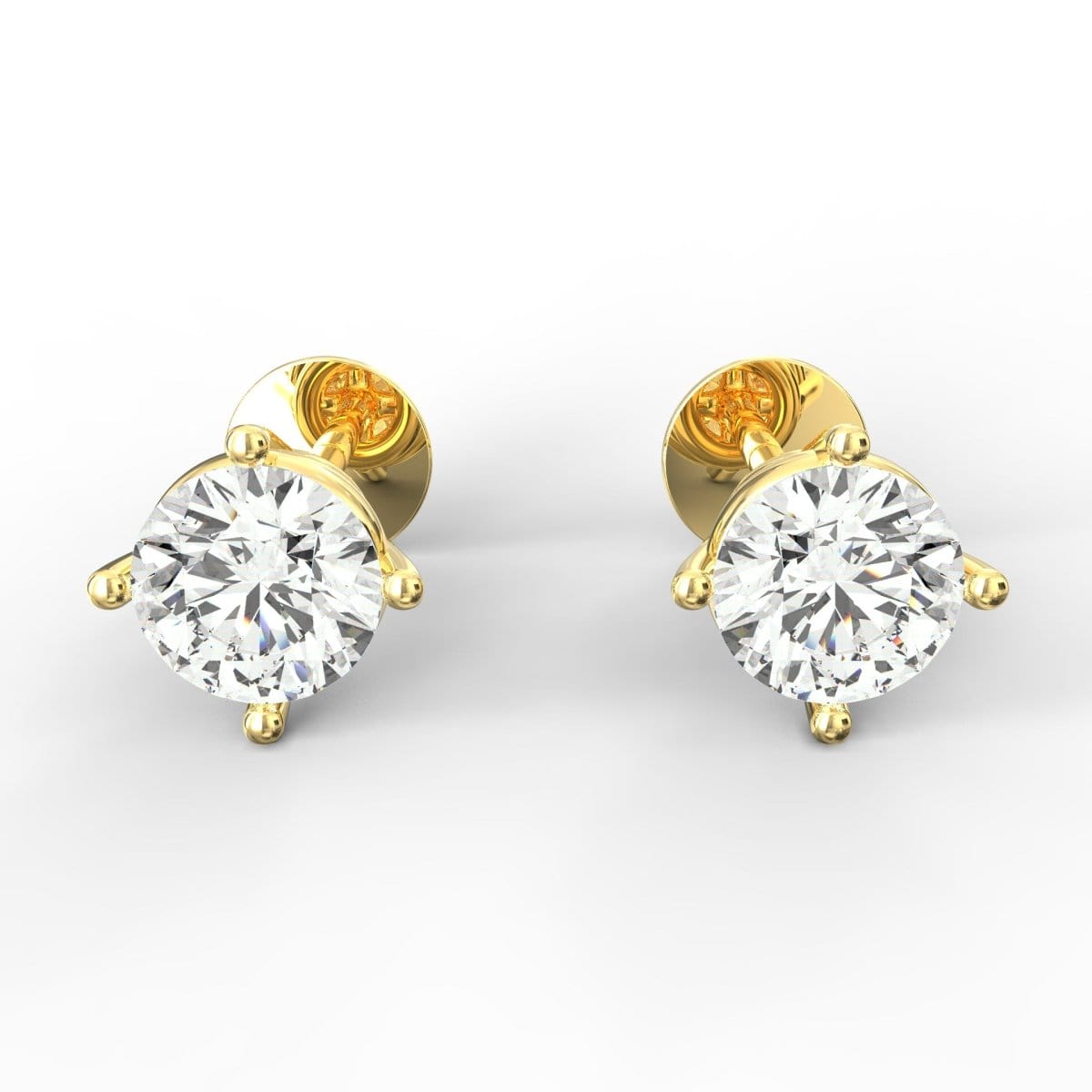 Timeless Brilliance Round Lab Grown Diamond Stud Earrings