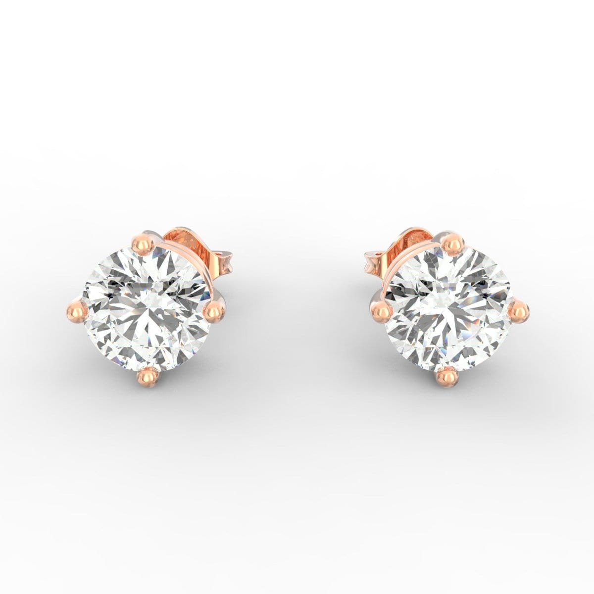 Timeless Elegance Lab Grown Diamond Solitaire Stud Earrings