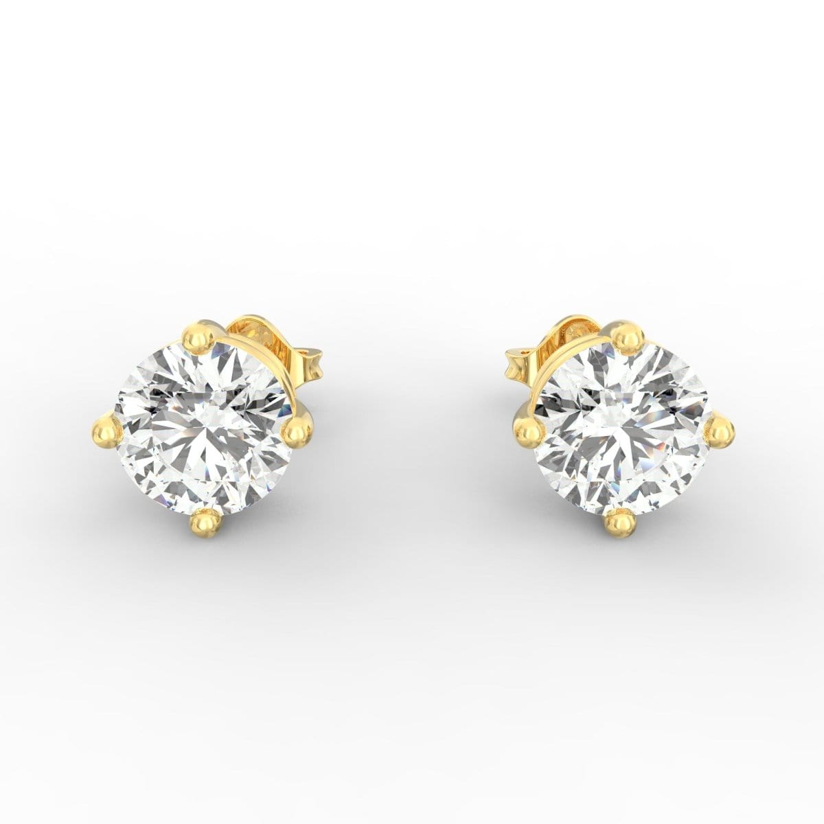Timeless Elegance Lab Grown Diamond Solitaire Stud Earrings