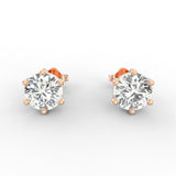 Classic Charm 2.00 Ct Lab Grown Diamond Solitaire Stud Earrings