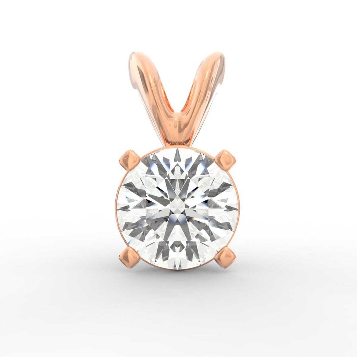 Eternal Radiance: Round Brilliant Cut Diamond Solitaire Pendant