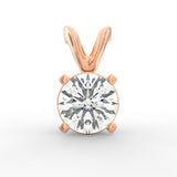 Eternal Radiance: Round Brilliant Cut Diamond Solitaire Pendant
