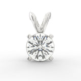 Eternal Radiance: Round Brilliant Cut Diamond Solitaire Pendant