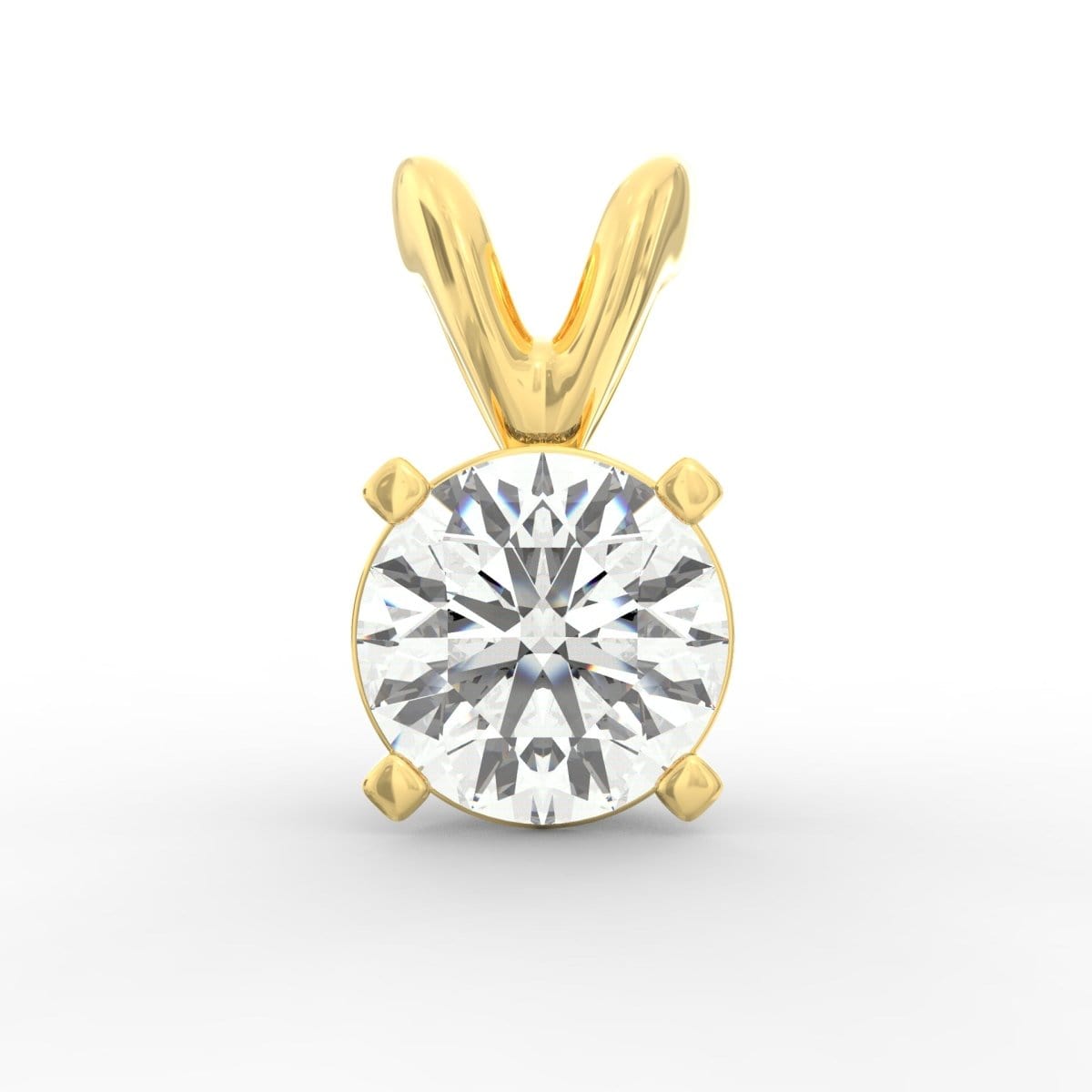 Eternal Radiance: Round Brilliant Cut Diamond Solitaire Pendant