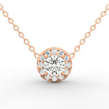 Halo of Brilliance: Round Diamond Solitaire Pendant